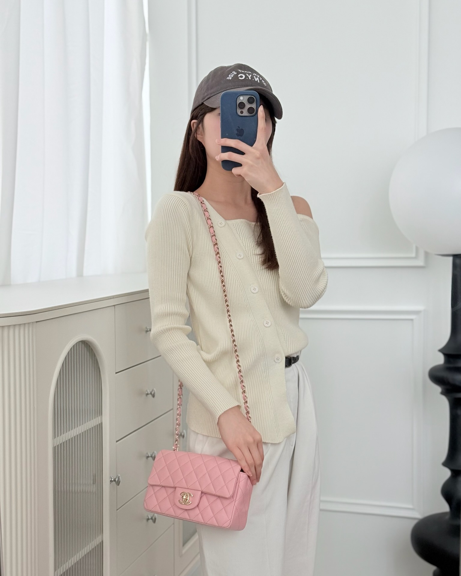 Chanel Quilted Mini Rectangular Flap Pink Lambskin