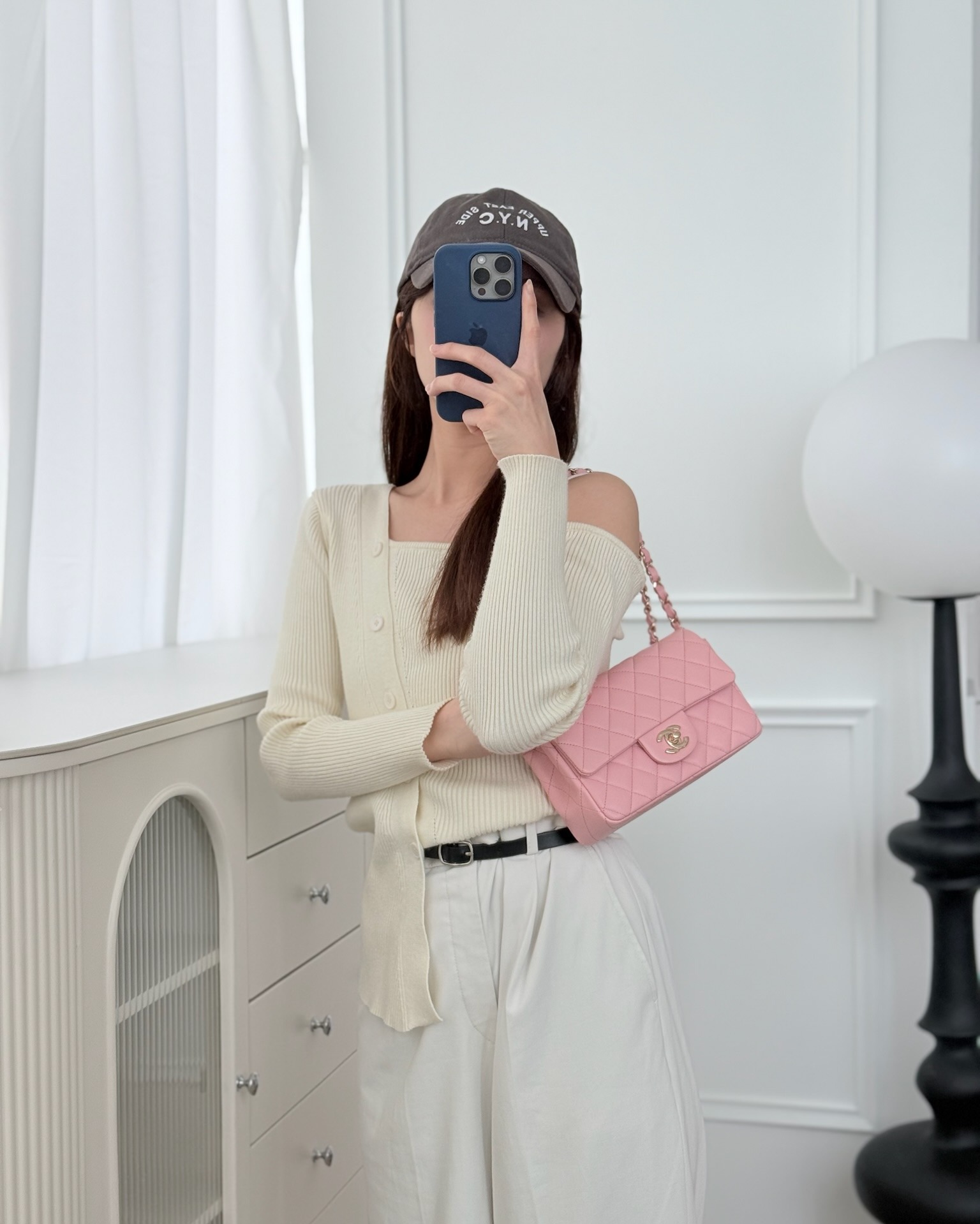 Chanel Quilted Mini Rectangular Flap Pink Lambskin