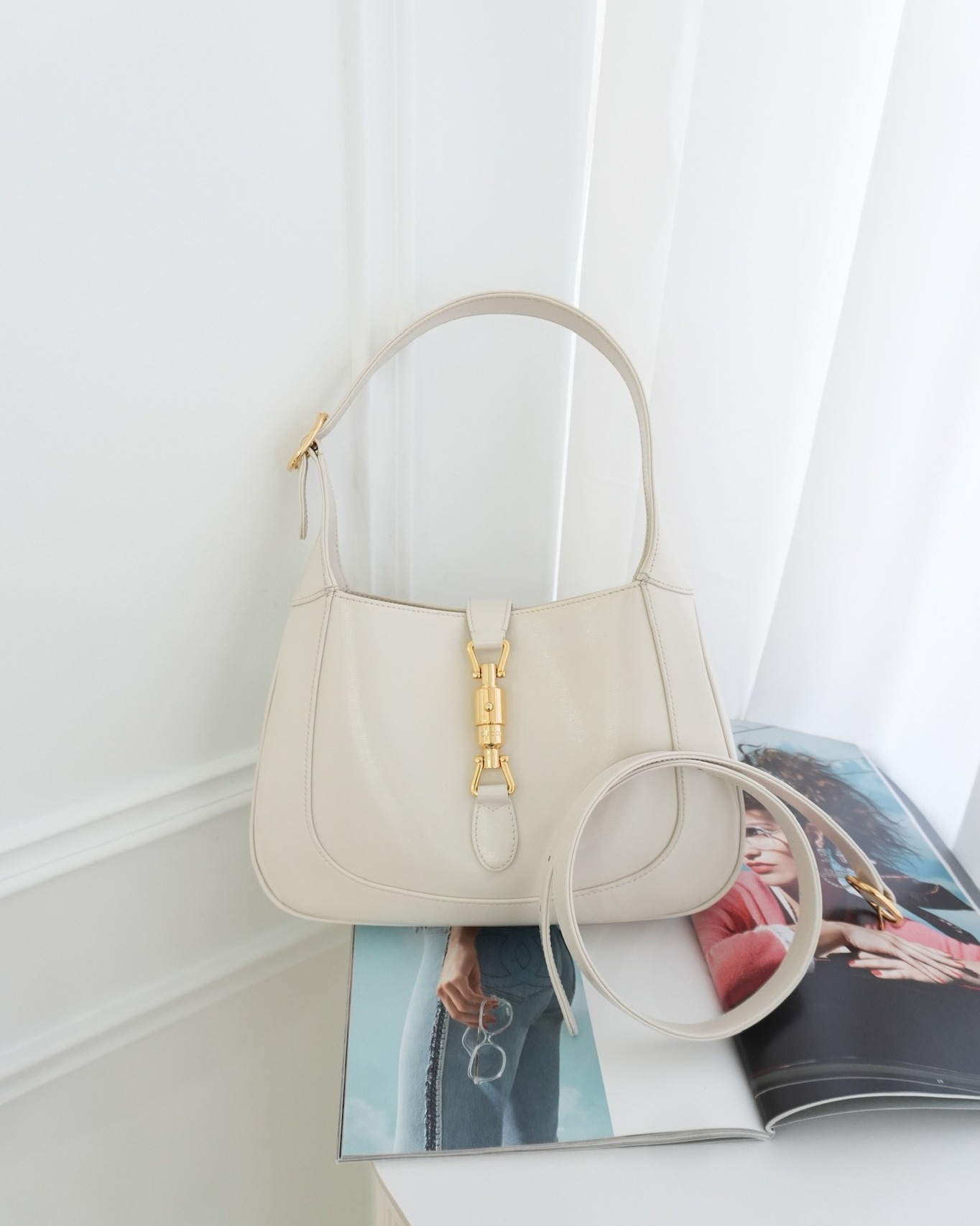 Gucci Jackie 1961 White Small Shoulder Bag