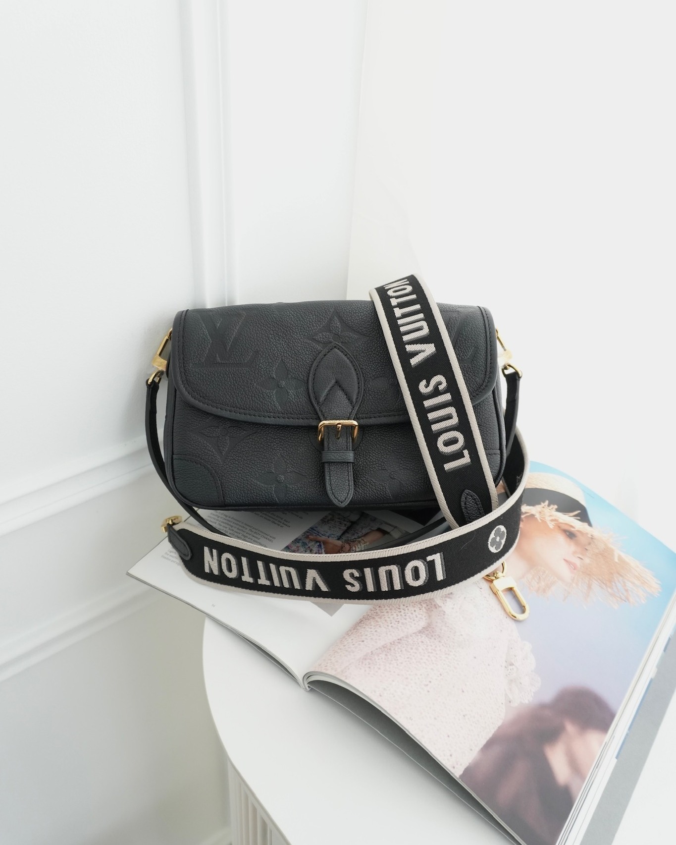 Louis Vuitton Diane Bag Black Monogram Empreinte Leather