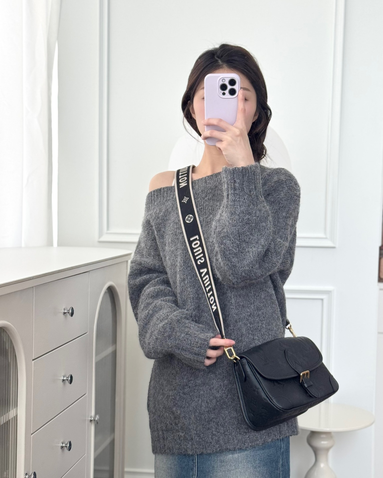 Louis Vuitton Diane Bag Black Monogram Empreinte Leather