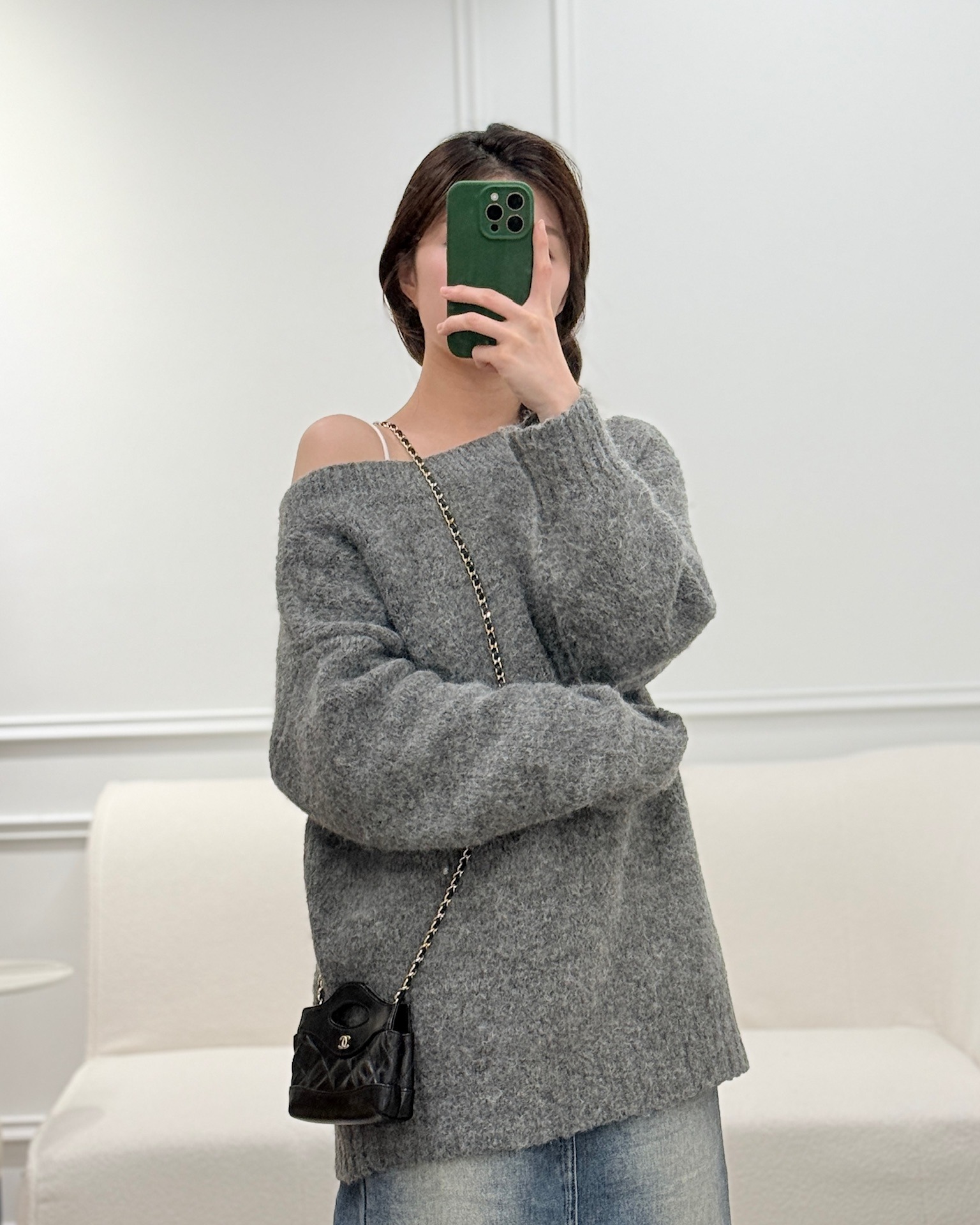 Chanel Micro 31 Black Shiny Crumpled Calfskin