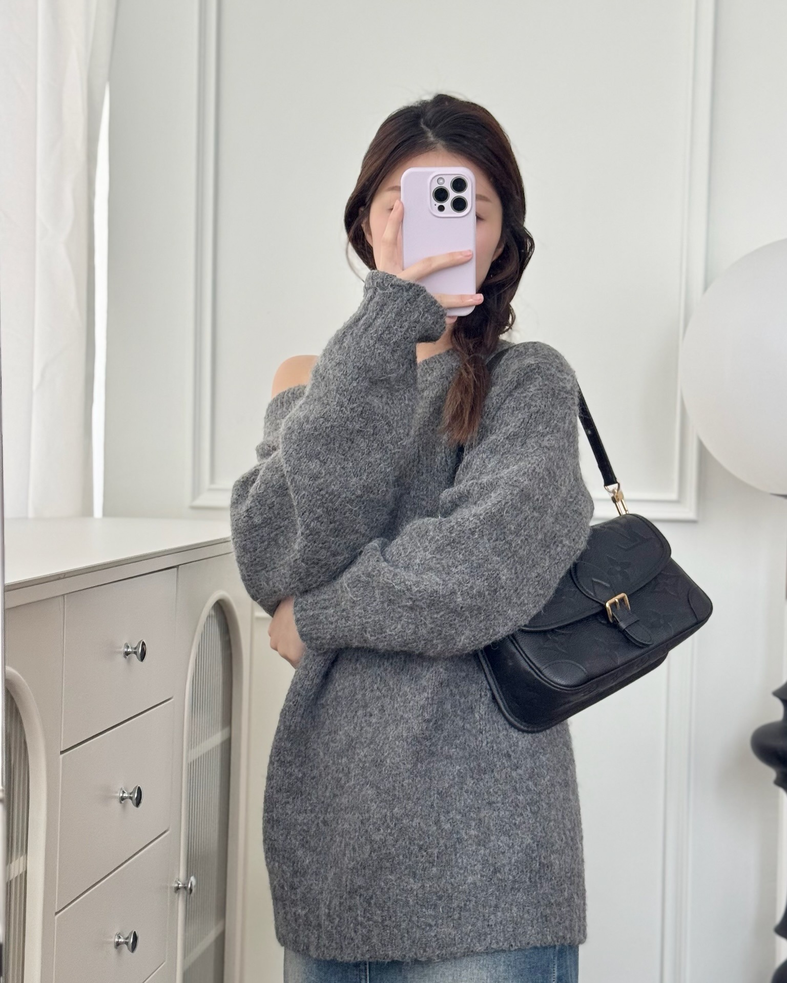 Louis Vuitton Diane Bag Black Monogram Empreinte Leather