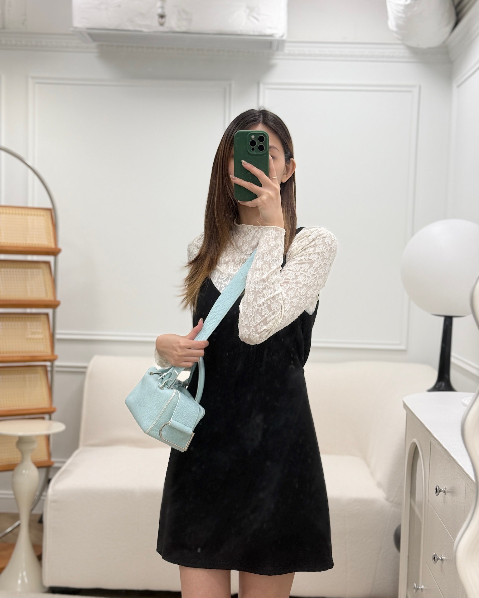 Delvaux Cool Box Mini Taurillon Soft Grained Calfskin Celadon