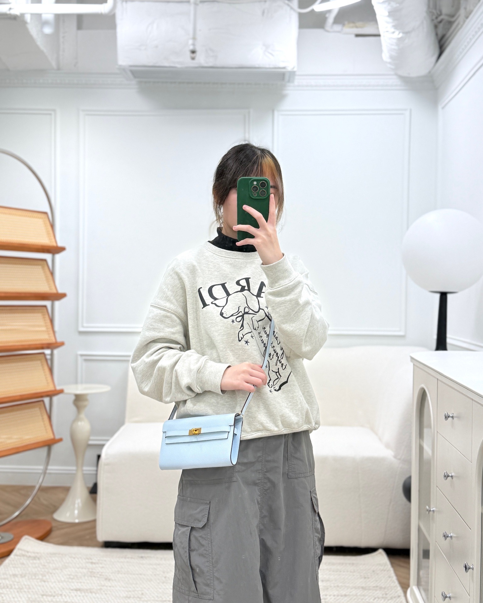 Hermès Kelly To Go Wallet Gold Hardware Bleu Brume T0 Epsom