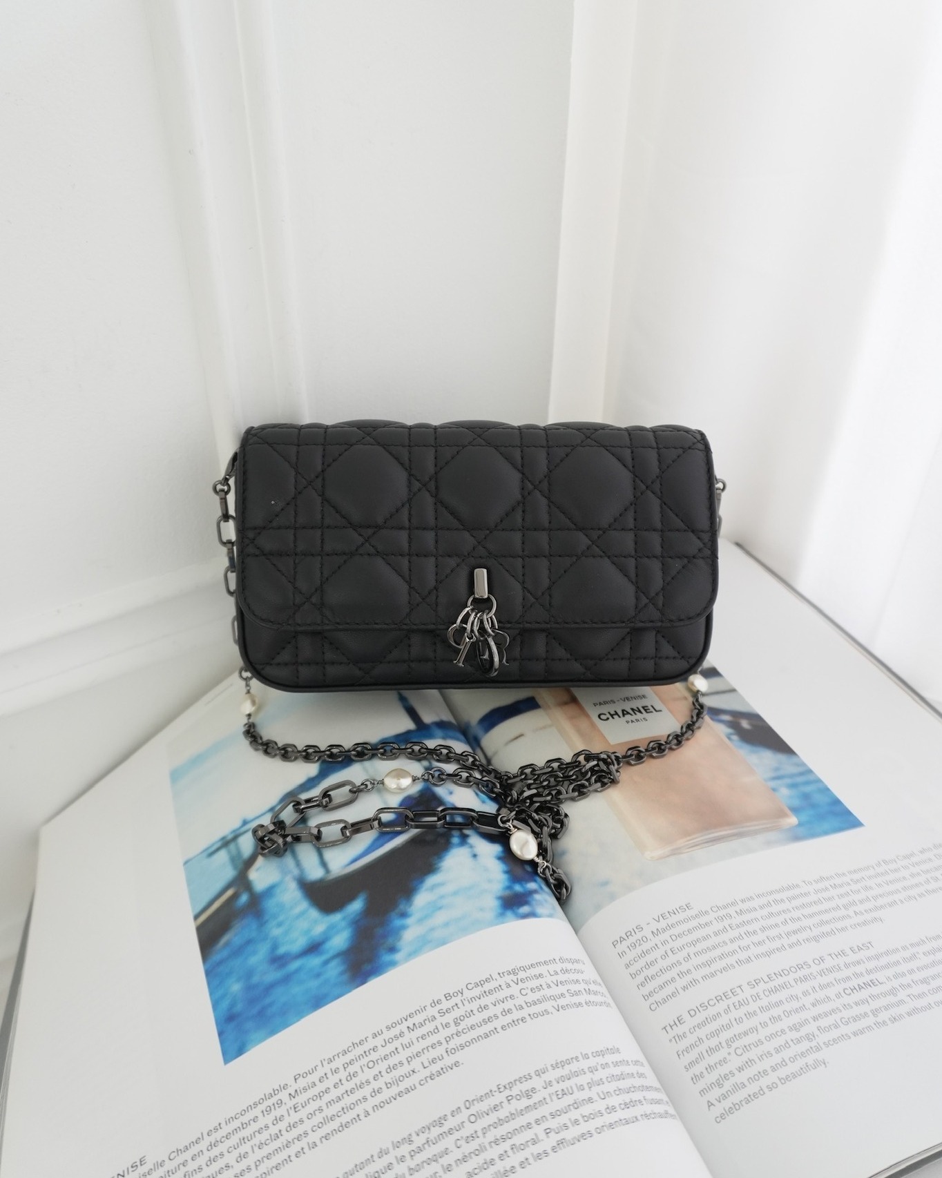 Dior Talk Phone Pouch Black Cannage Lambskin