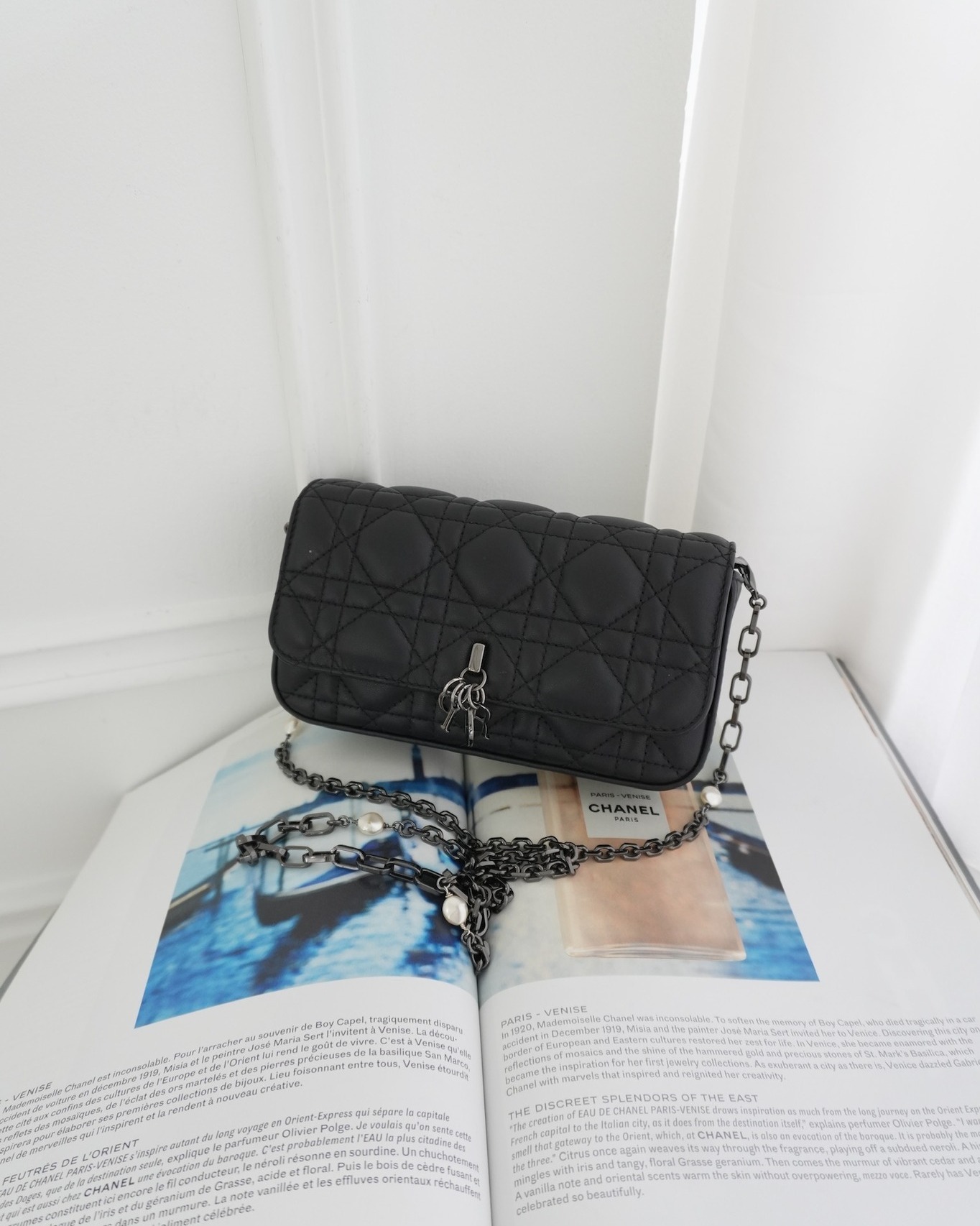 Dior Talk Phone Pouch Black Cannage Lambskin