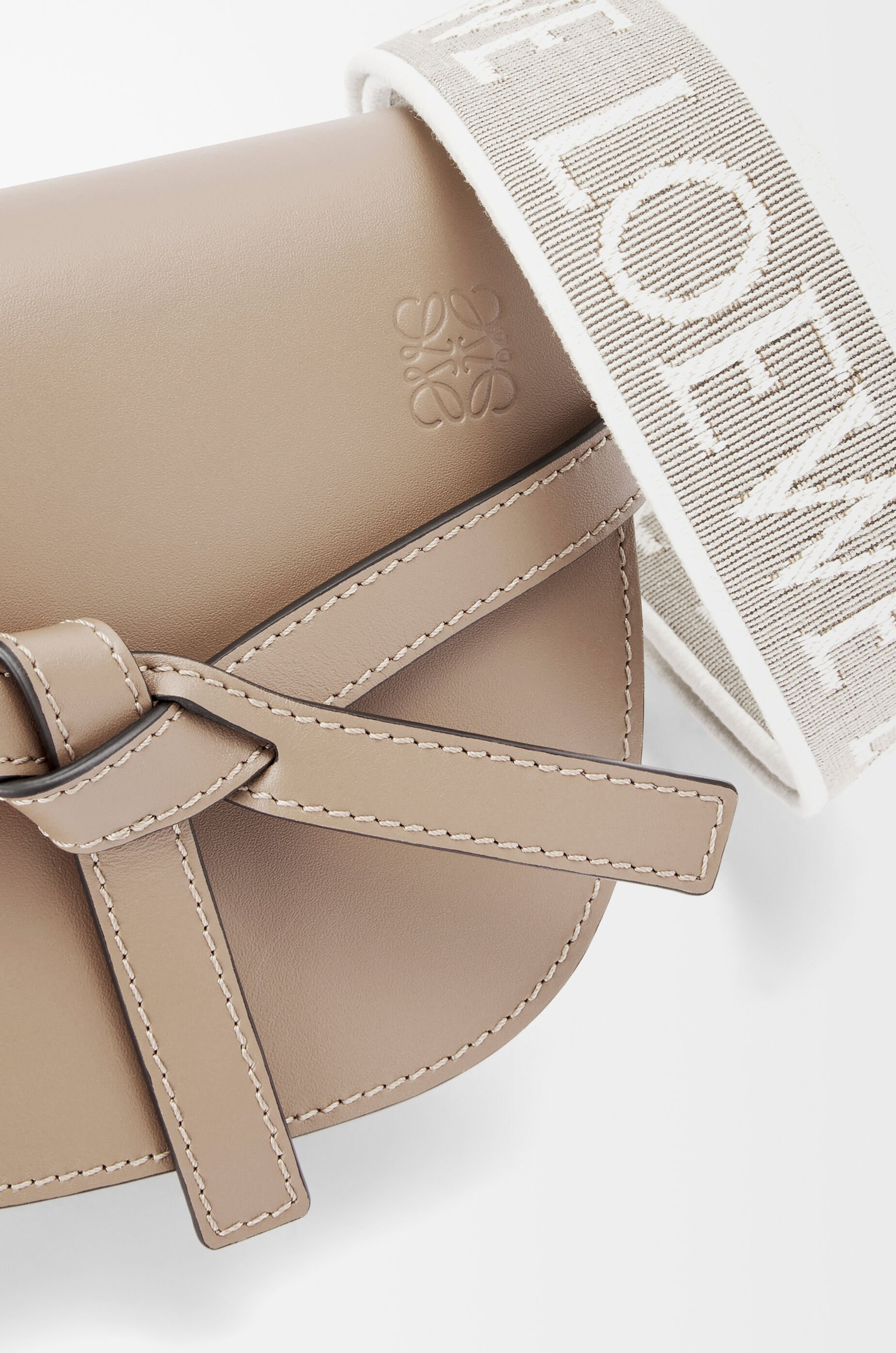 Mini Gate Dual bag in soft calfskin and jacquard