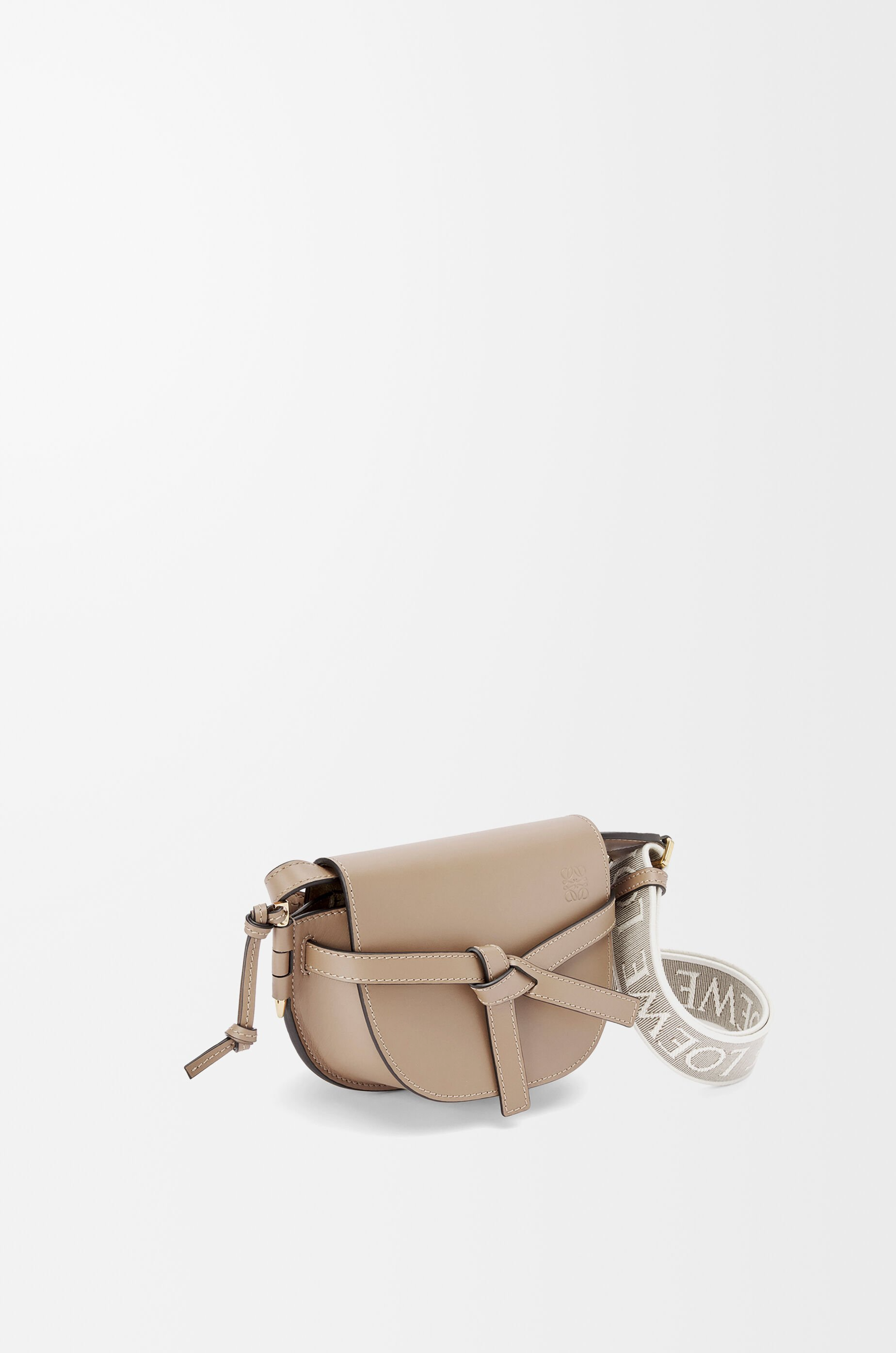 Mini Gate Dual bag in soft calfskin and jacquard