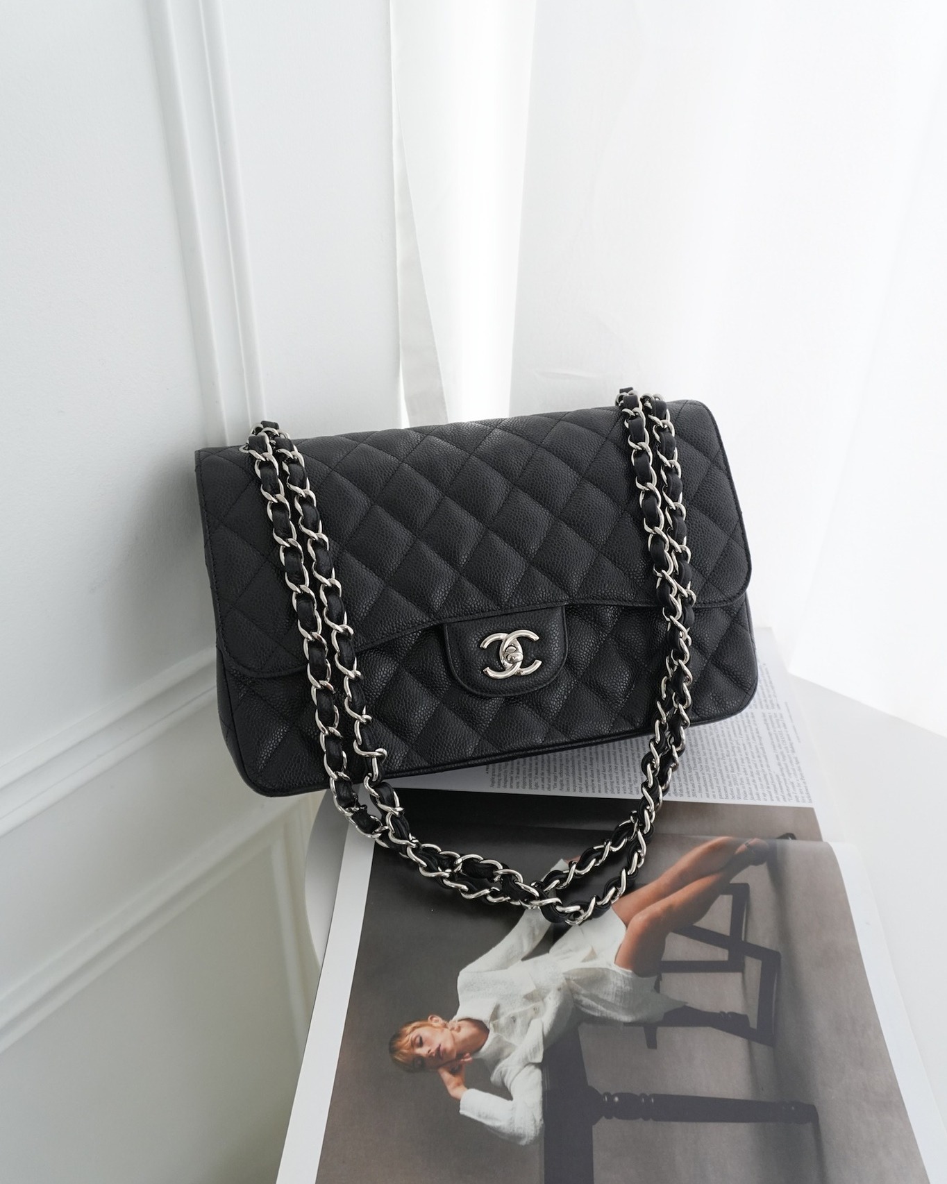 Chanel Jumbo Double Flap Black Caviar