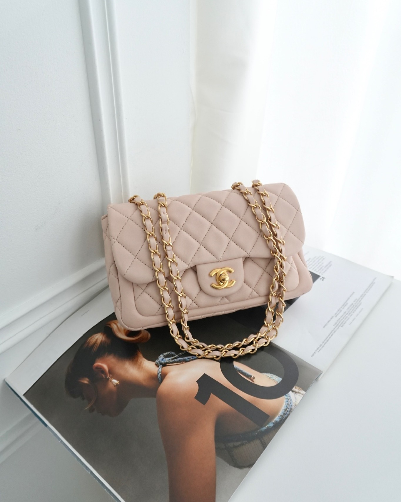 Chanel Flap Bag Pink Aged