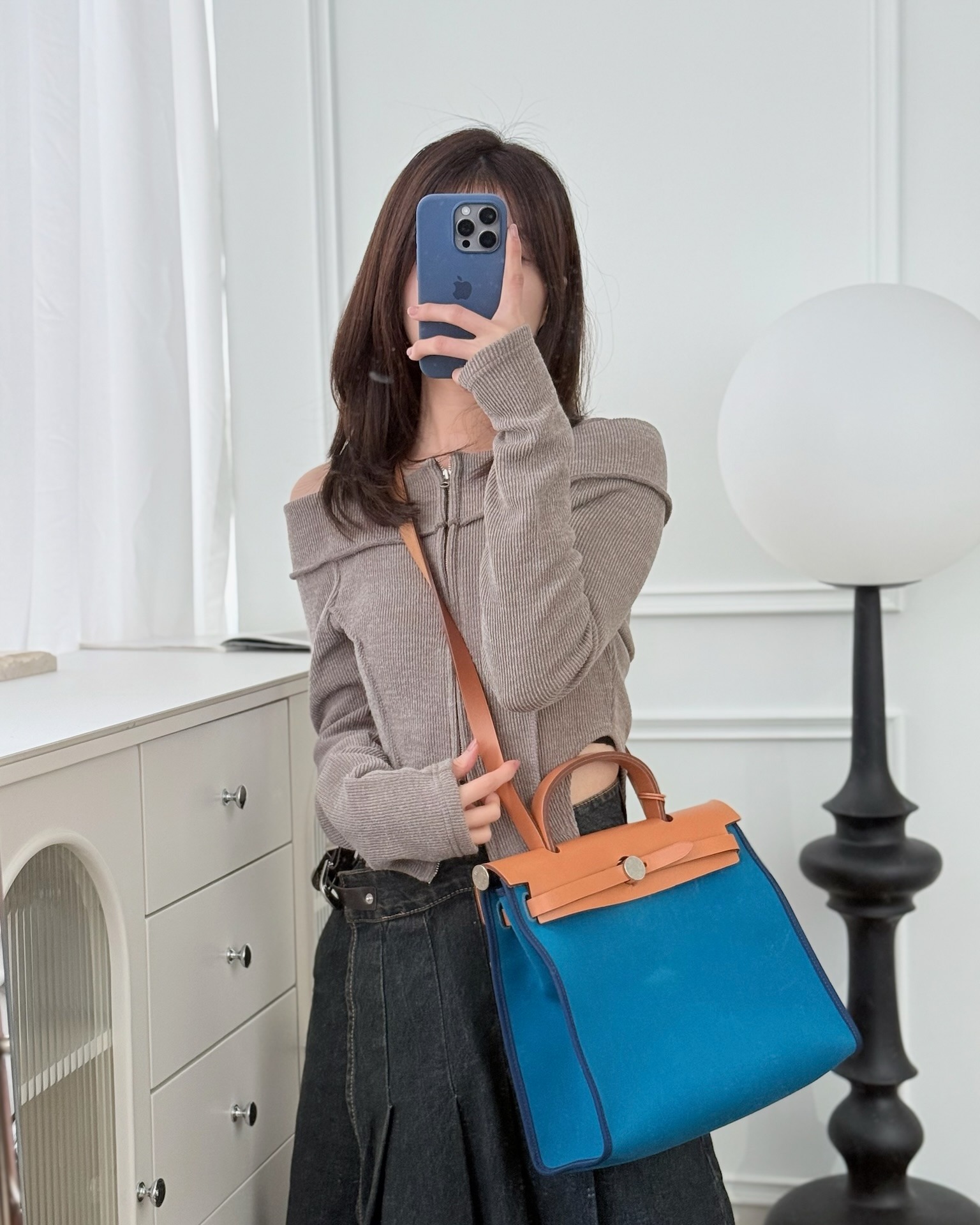 Hermès Herbag Zip 31 Vache Hunter Bleu Izmir 7W/ Bleu de Malte 7L