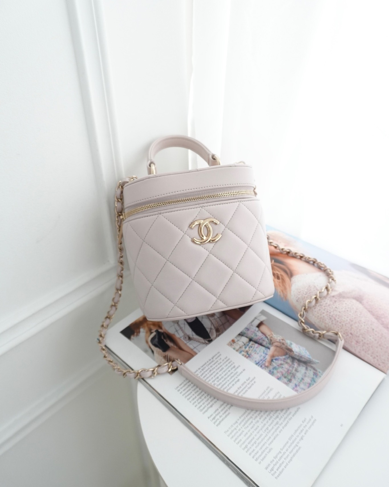 Chanel Trendy CC Vanity Case Lilac Lambskin
