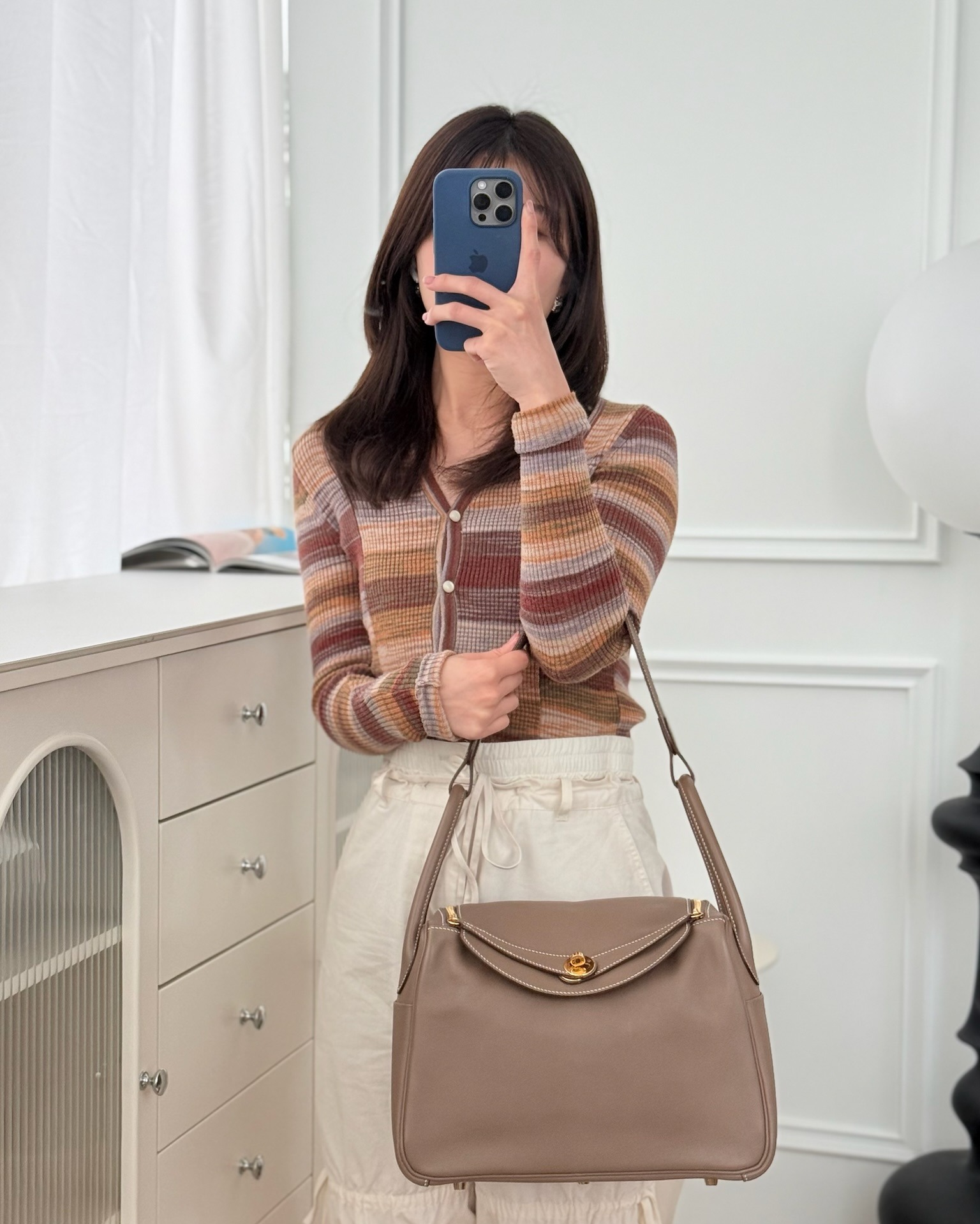 Hermès Lindy 30 Etoupe 18 Swift