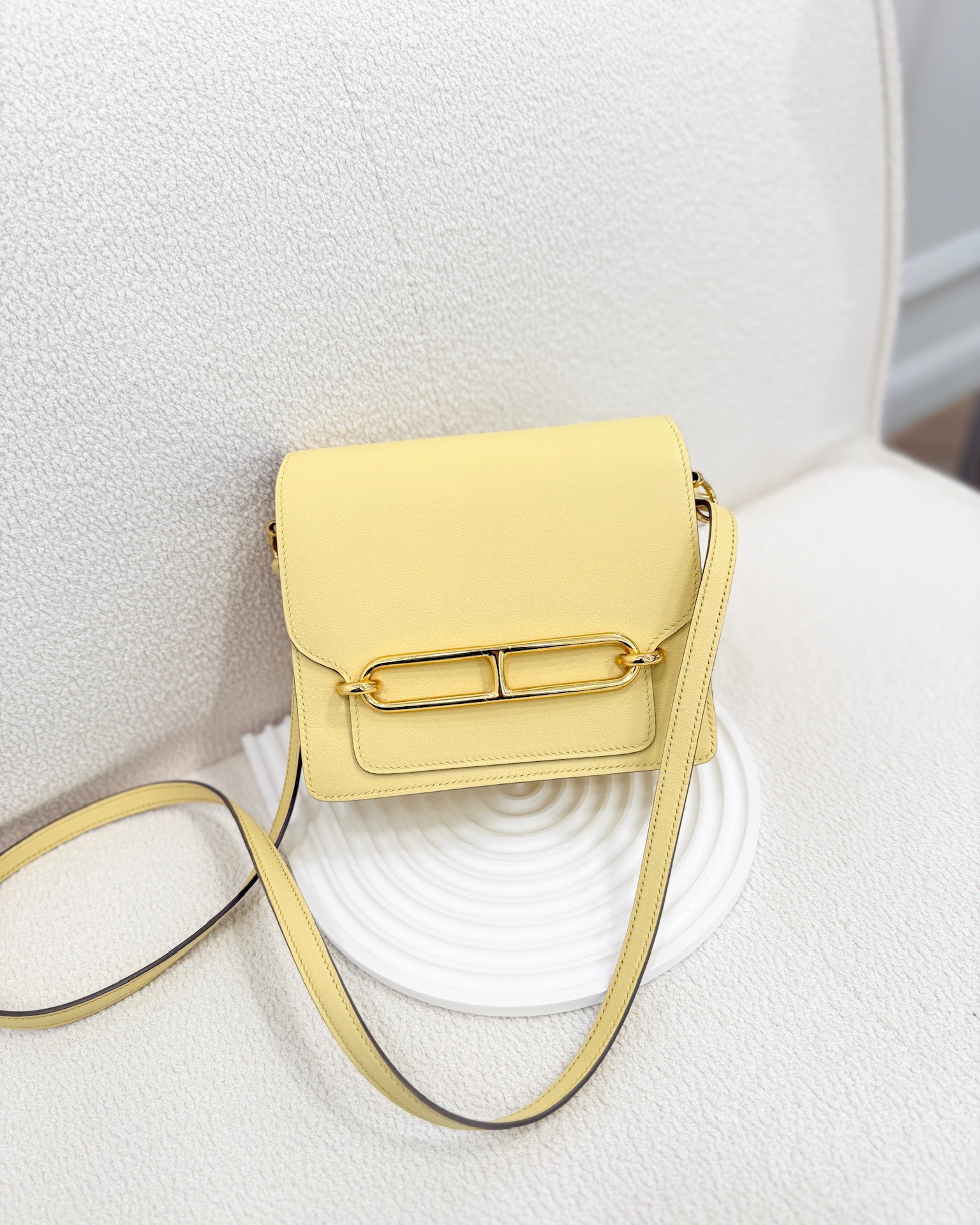 Hermès Roulis Mini 18 Jaune Poussin 1Z Swift