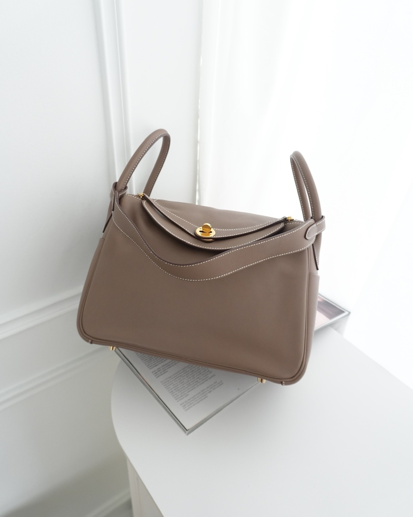 Hermès Lindy 30 Etoupe 18 Swift