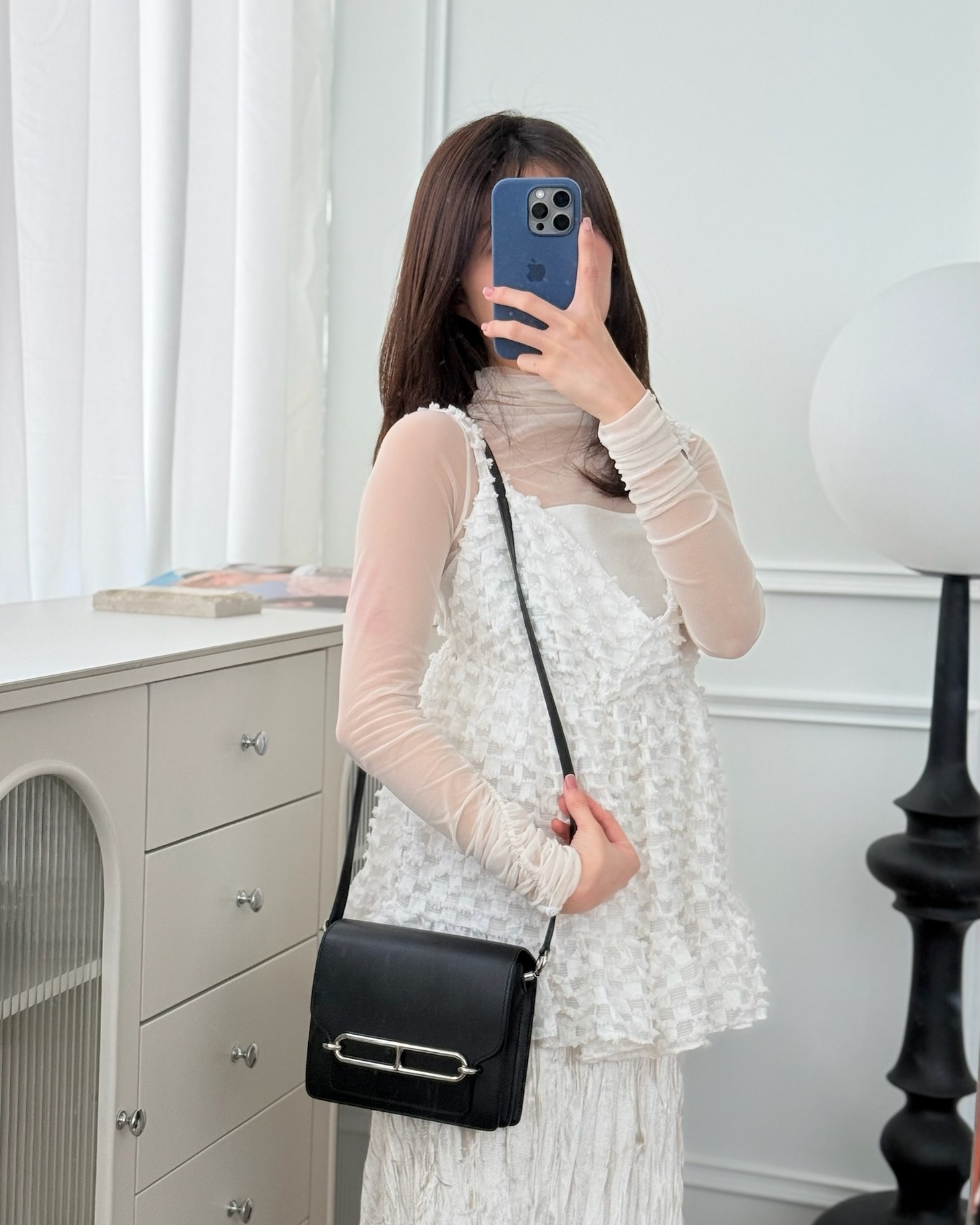 Hermès Roulis Mini 18 Noir 89 Veau Evergrain