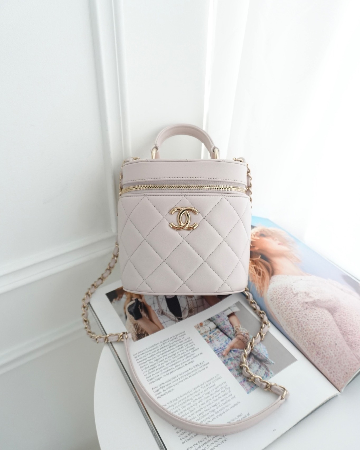 Chanel Trendy CC Vanity Case Lilac Lambskin