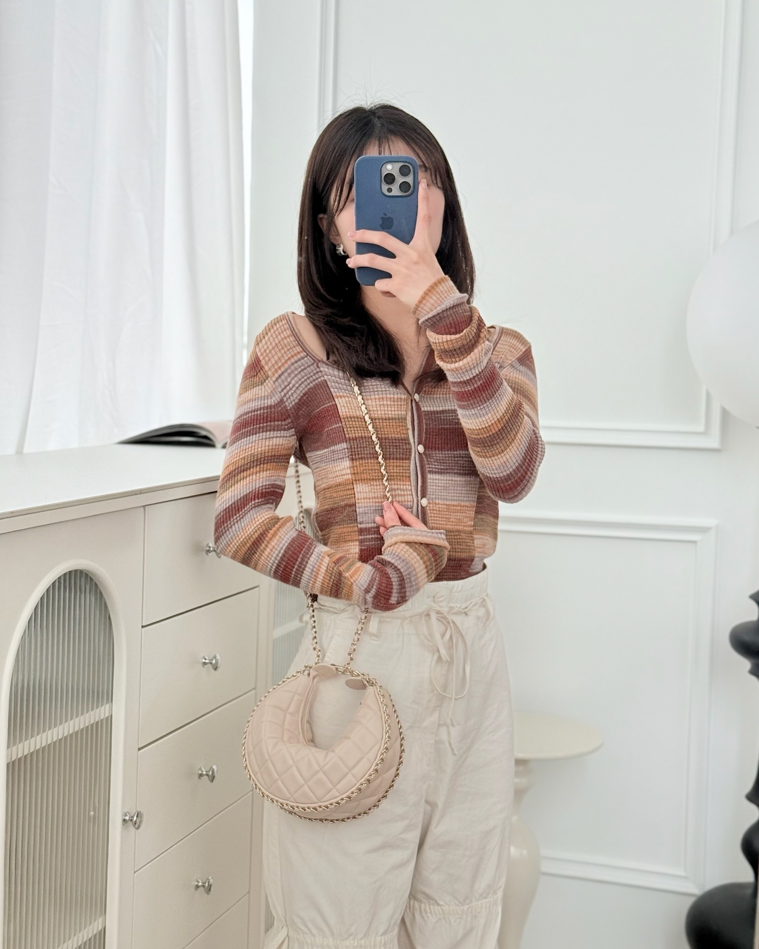 Chanel Small Hobo Bag Light Beige Lambskin 23P