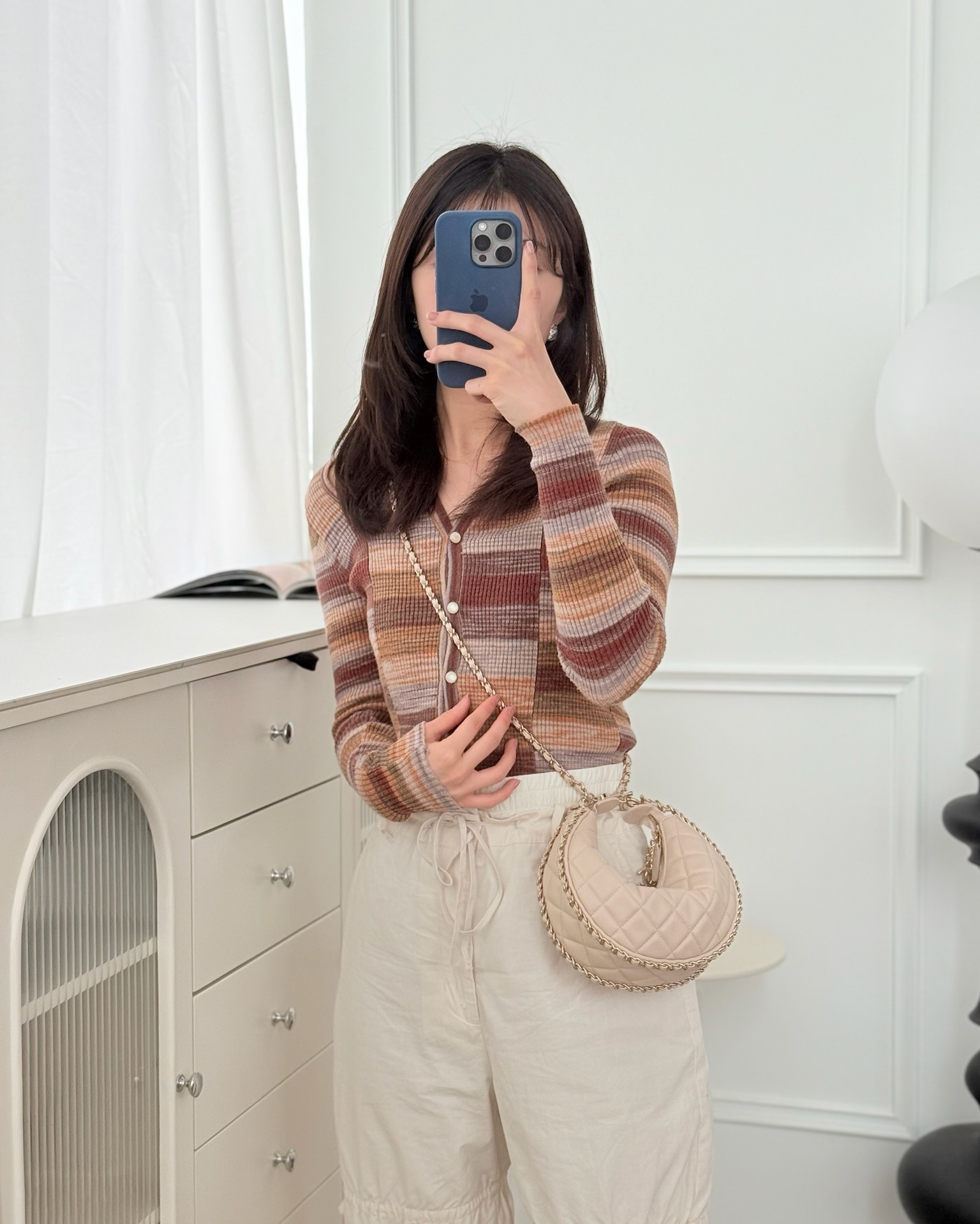 Chanel Small Hobo Bag Light Beige Lambskin 23P