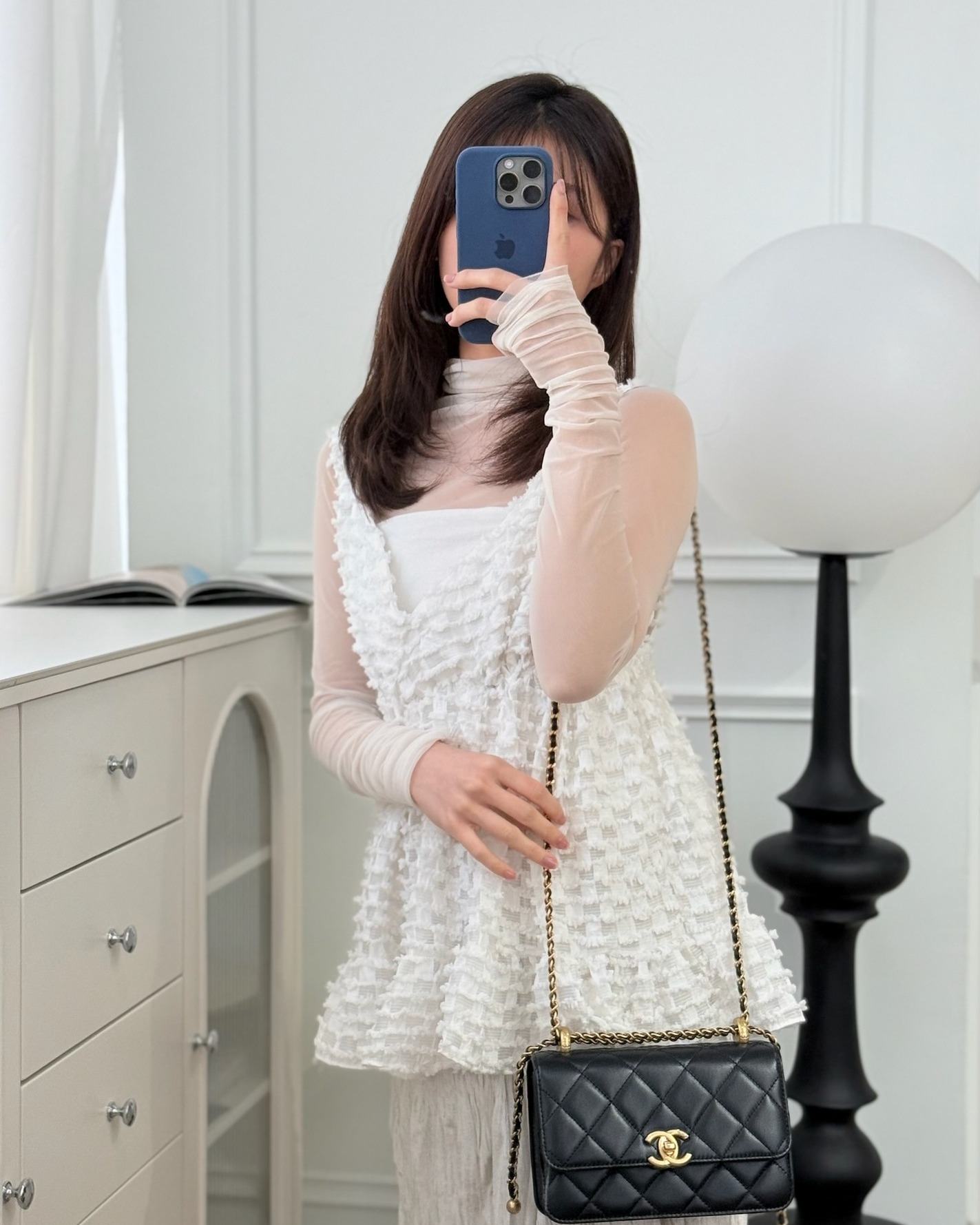 Chanel Quilted Mini Perfect Fit Adjustable Black Calfskin