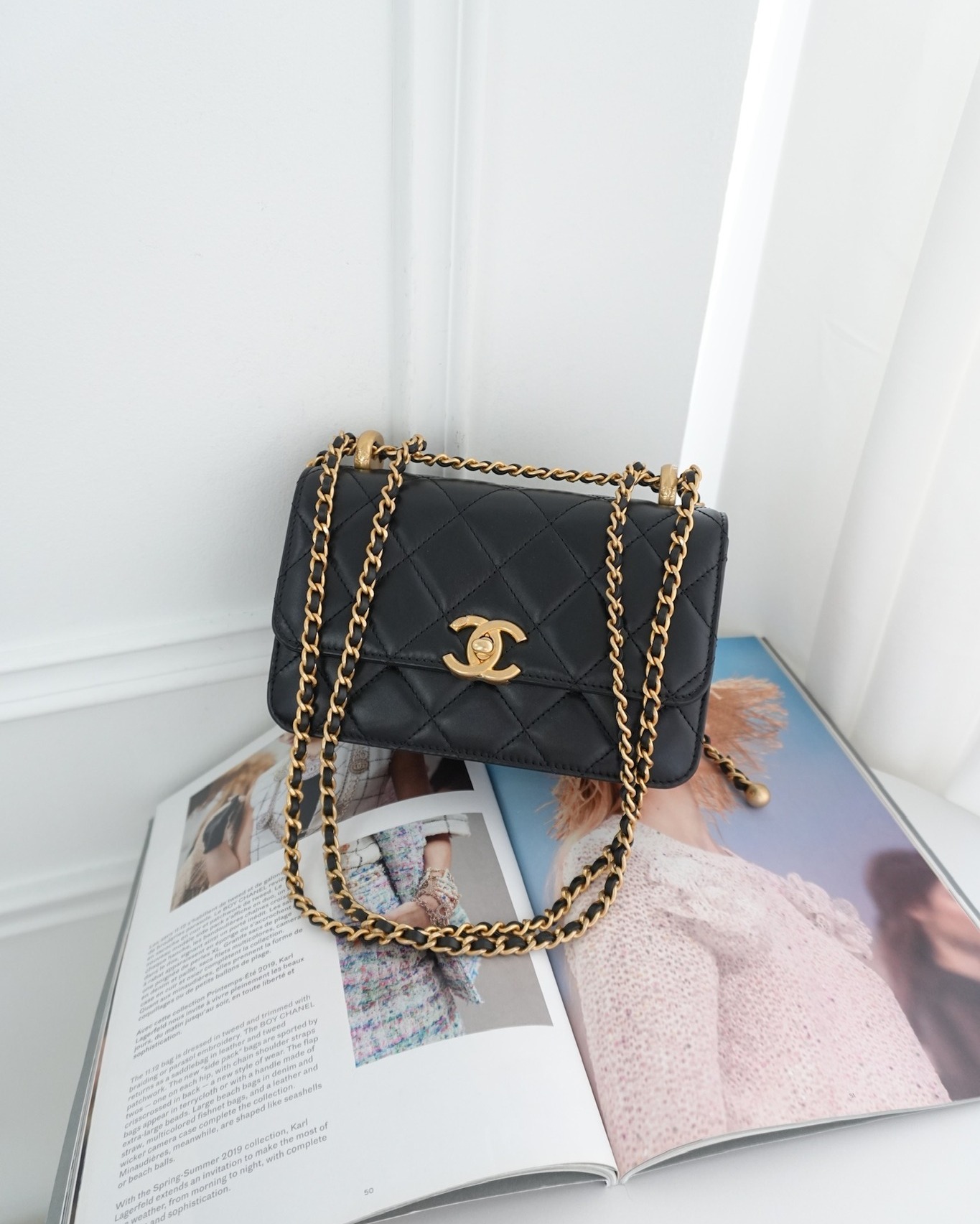 Chanel Quilted Mini Perfect Fit Adjustable Black Calfskin