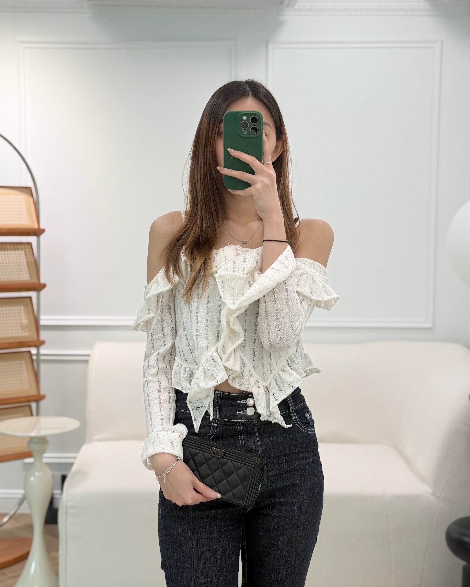 Chanel Boy Double Zip Clutch On Chain So Black Lambskin