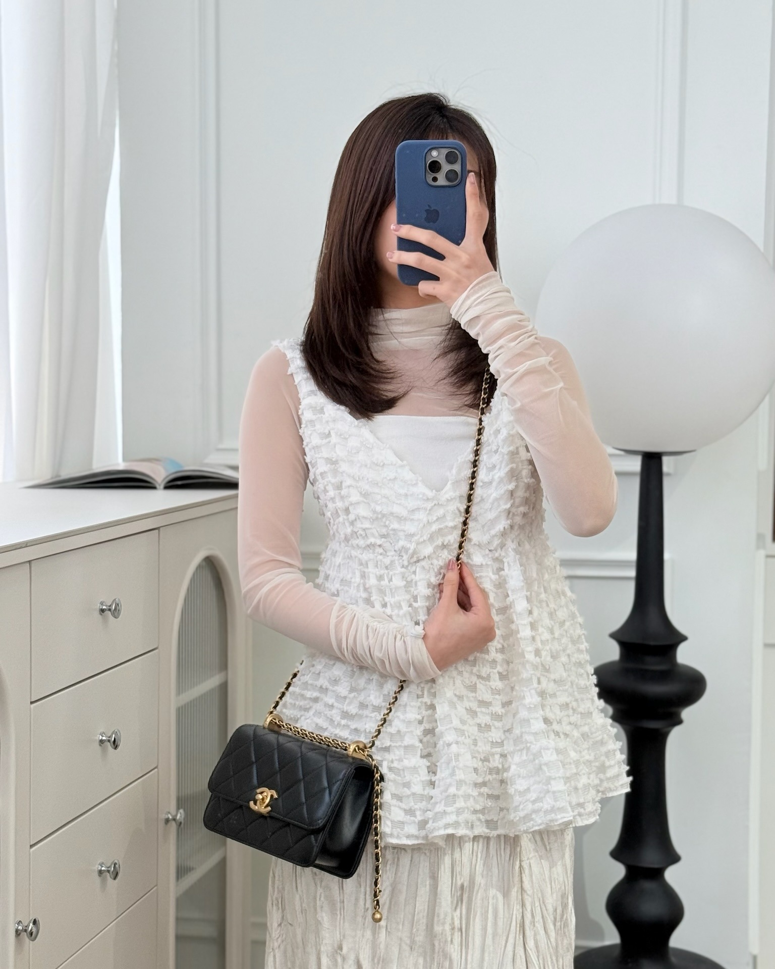 Chanel Quilted Mini Perfect Fit Adjustable Black Calfskin