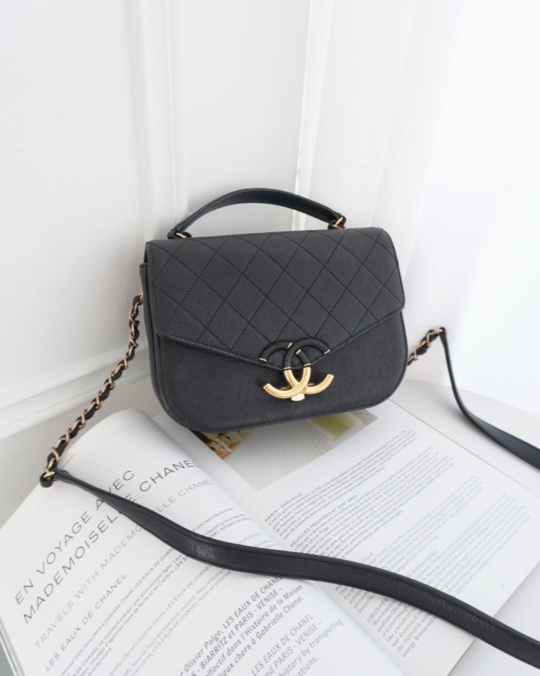 Chanel Small CC Cuba Flap Bag Black Caviar