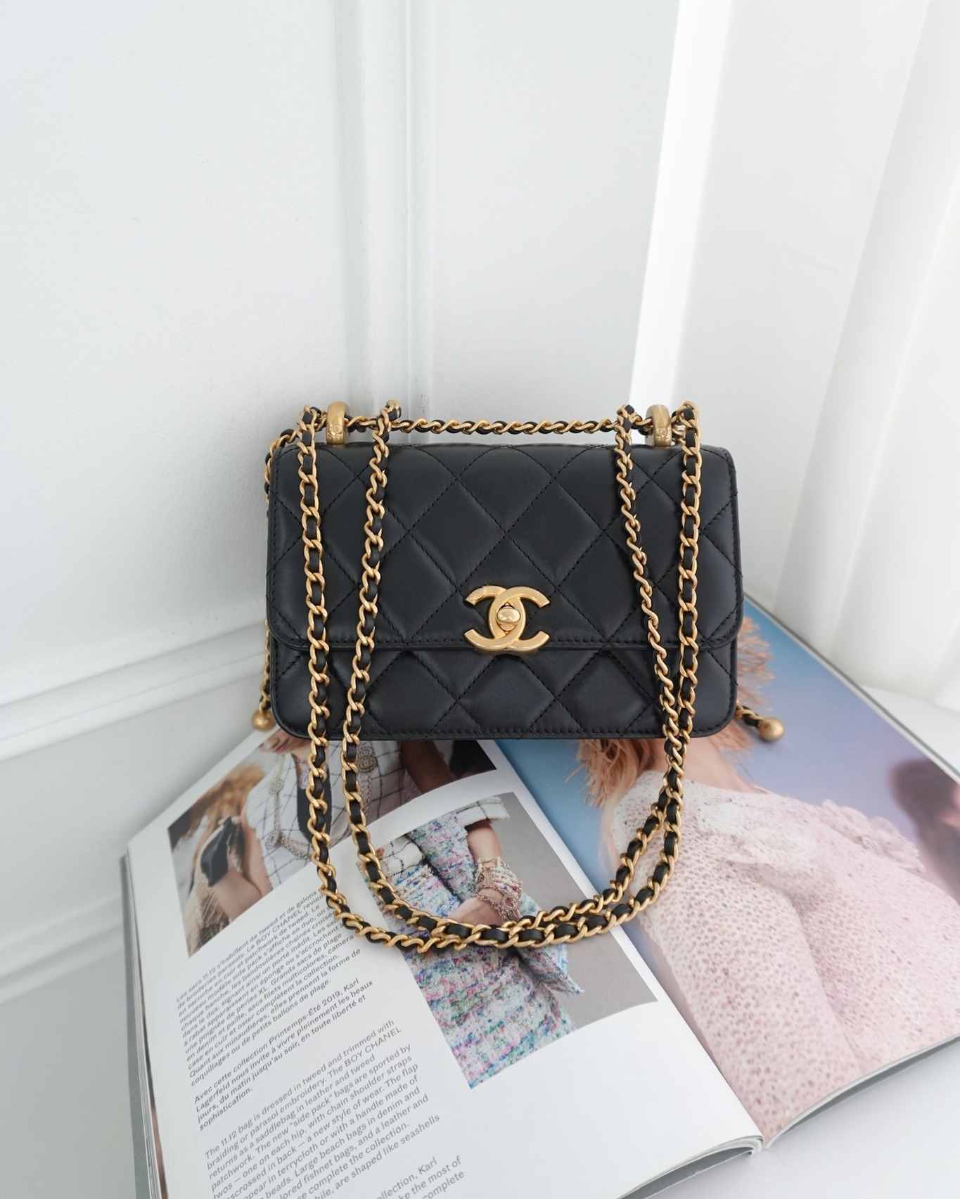 Chanel Quilted Mini Perfect Fit Adjustable Black Calfskin