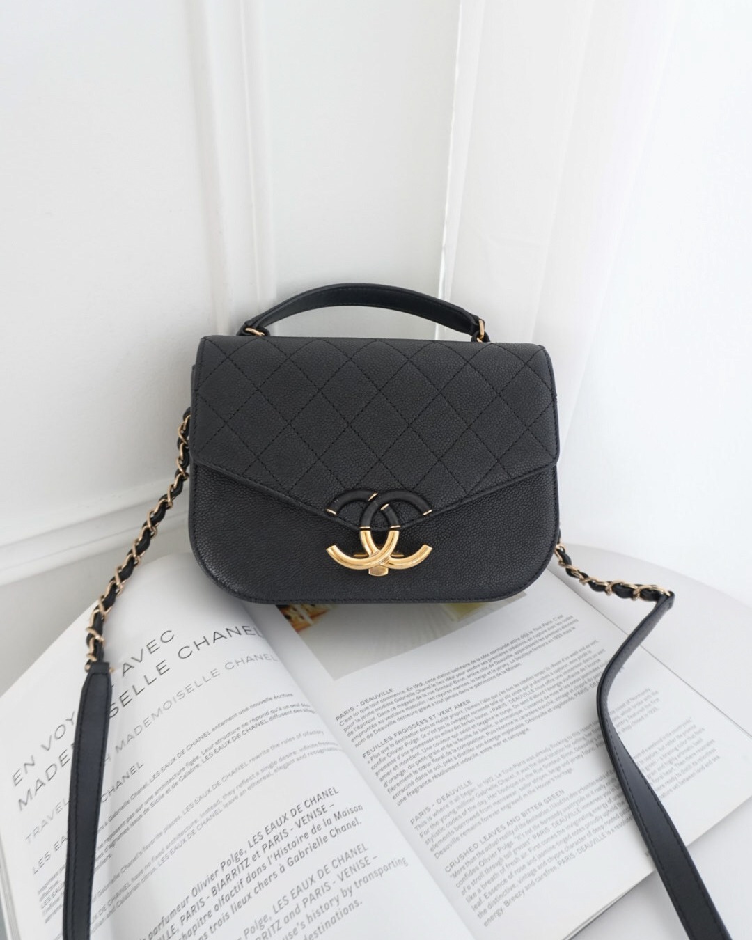 Chanel Small CC Cuba Flap Bag Black Caviar