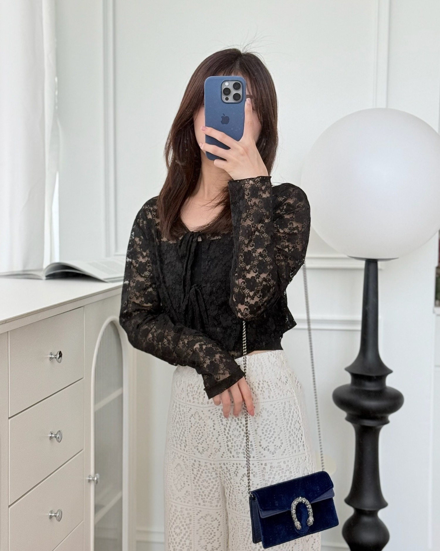 Gucci Super Mini Dionysus Crossbody Bag Royal Blue Velvet