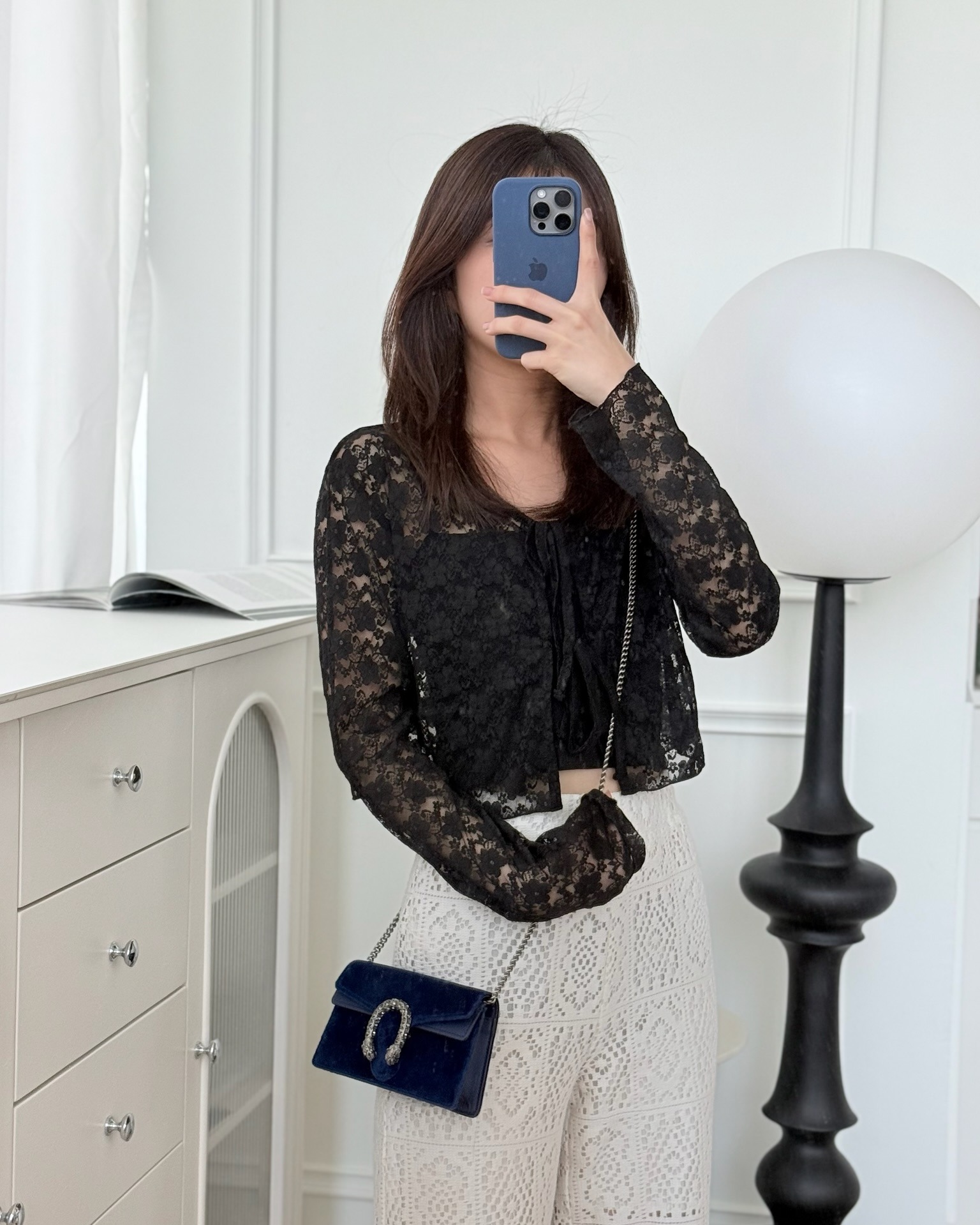 Gucci Super Mini Dionysus Crossbody Bag Royal Blue Velvet