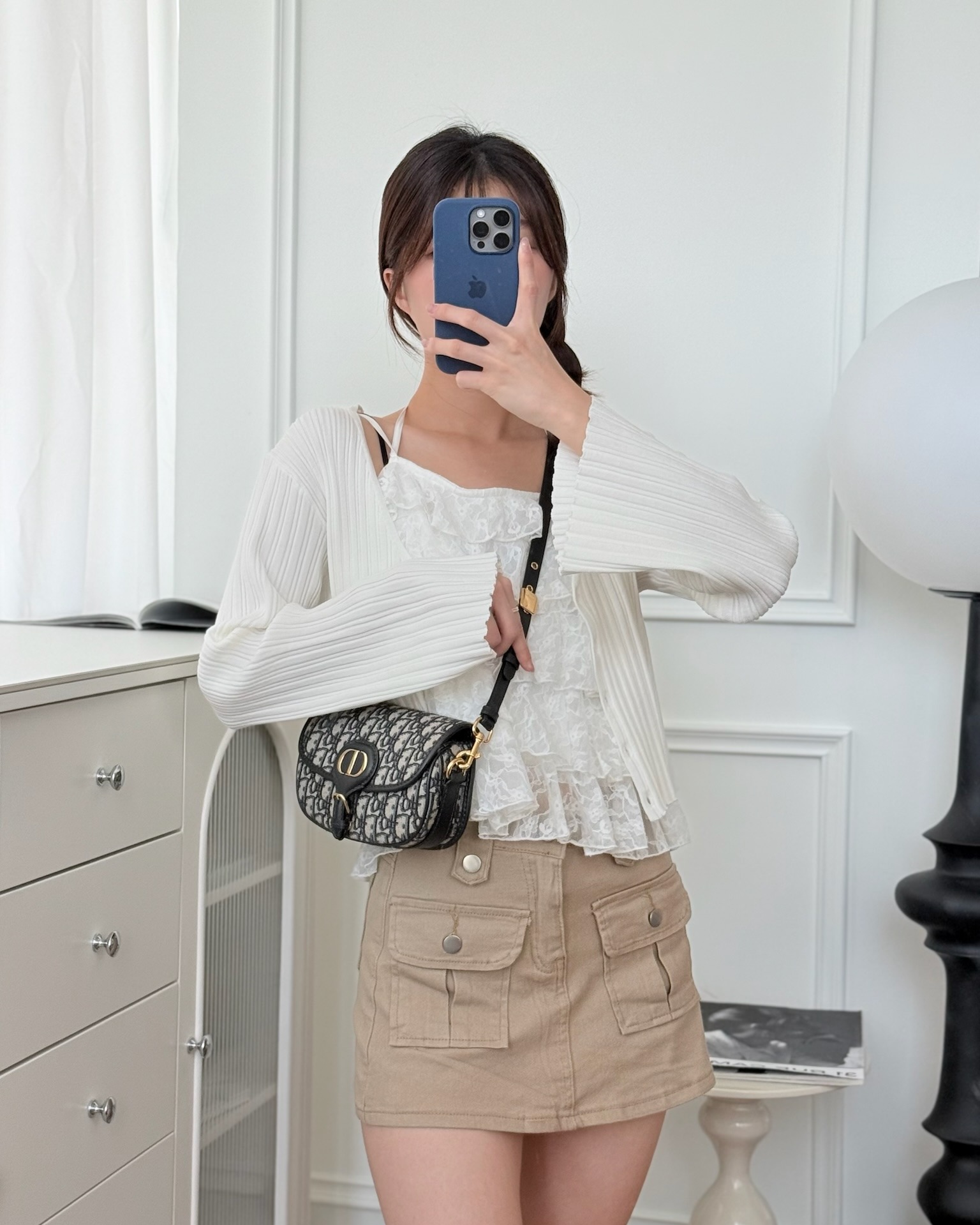 Dior Bobby East-West Bag Blue Oblique Jacquard Canvas