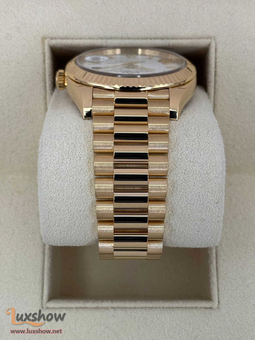 Rolex Day-Date 40mm 228238 18K Yellow Gold Presidential Bracelet White Dial