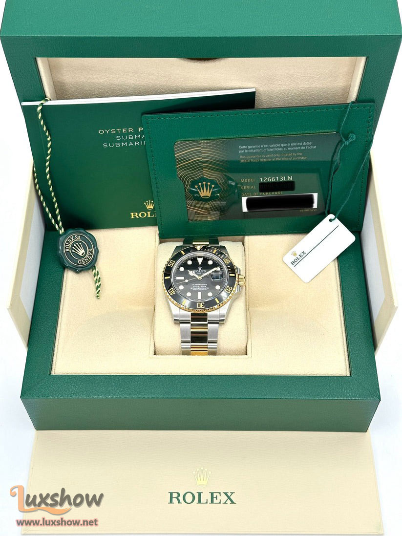 NEW 2024 Rolex Submariner 41mm 126613LN Two-Tone Black Dial