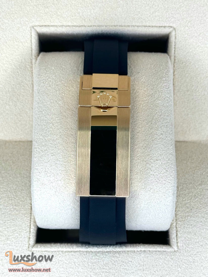 Rolex Cosmograph Daytona 40mm 126518LN 18K Yellow Gold Oysterflex Bracelet Bright Black Dial