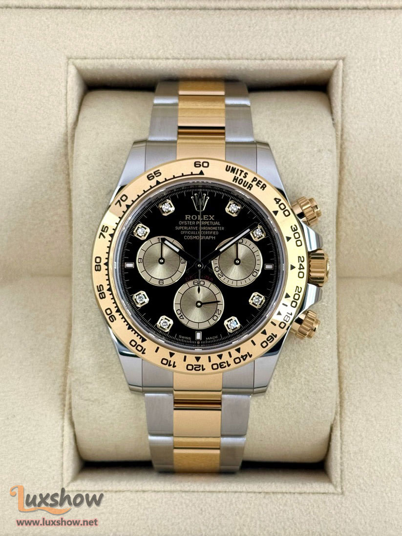 Rolex Cosmograph Daytona 40mm 126503 Two-Tone Oystersteel and Yellow Gold Oyster Bracelet with Black Diamond Dial