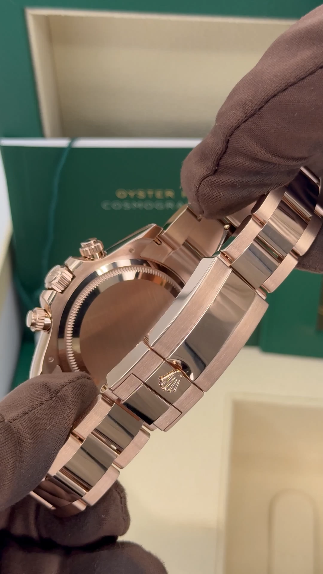 Rolex Cosmograph Daytona 40mm 126505 18k Rose Gold Bright Black Dial Sundust Sub-Dials Oyster Bracelet