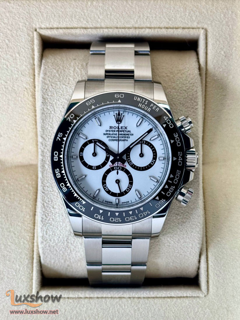 Rolex Cosmograph Daytona 40mm 126500LN / 126500 Oystersteel White Panda Dial with Oyster Bracelet