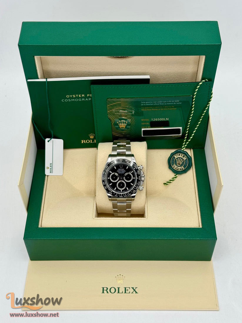 Rolex Daytona 40mm 126500LN Stainless Steel Black Dial