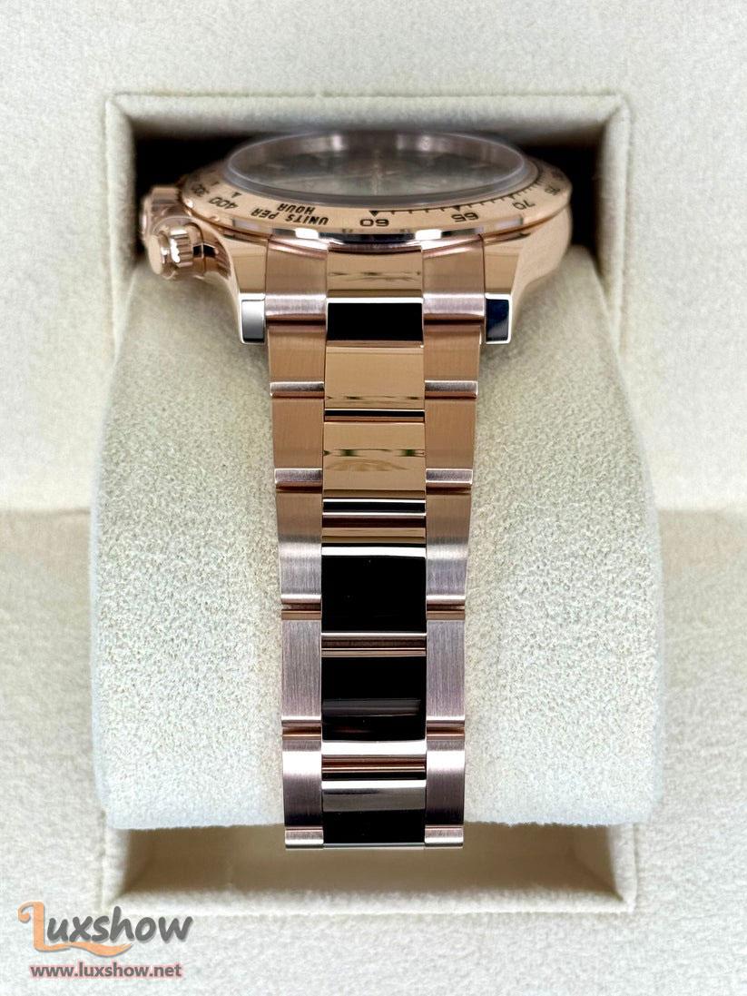 Rolex Cosmograph Daytona 40mm 126505 18k Rose Gold Bright Black Dial Sundust Sub-Dials Oyster Bracelet