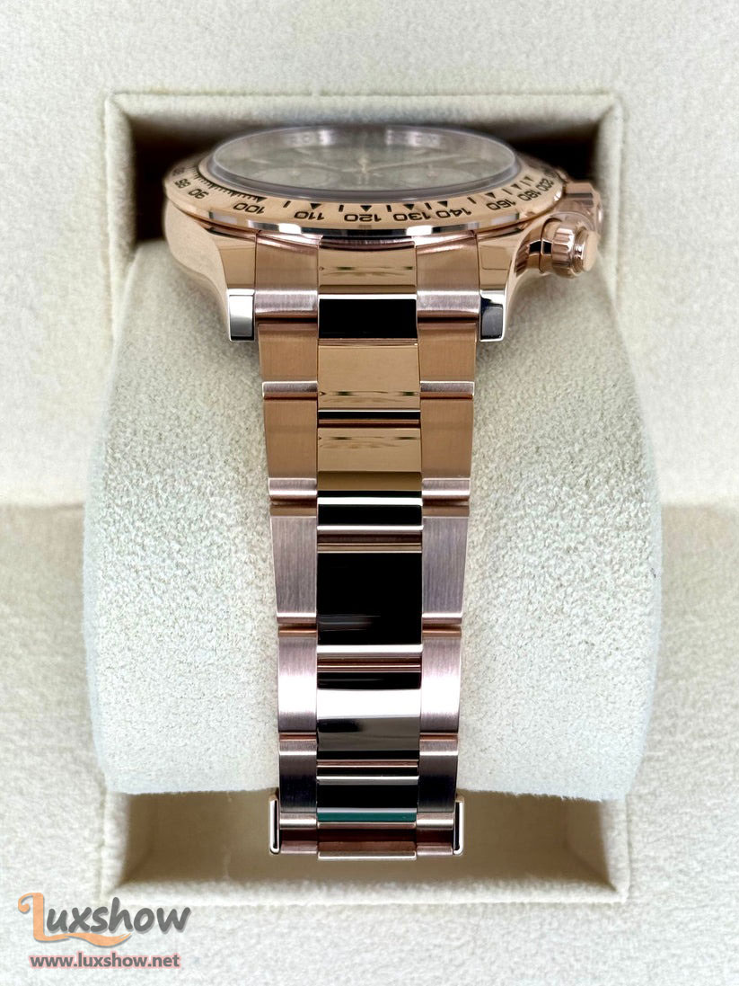 Rolex Cosmograph Daytona 40mm 126505 18k Rose Gold Bright Black Dial Sundust Sub-Dials Oyster Bracelet