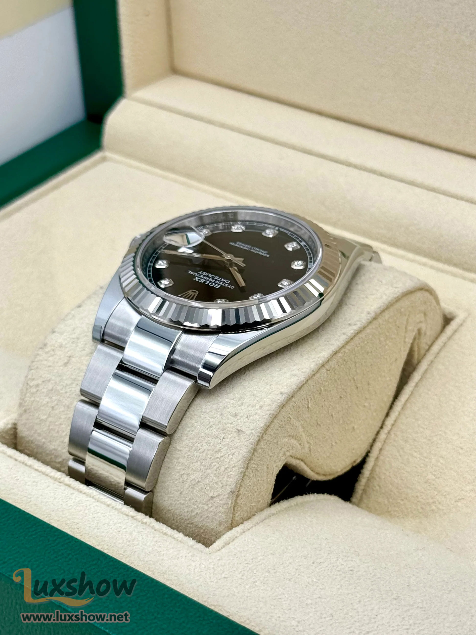 Rolex Datejust 41mm 126334 Oyster Black Diamond Dial