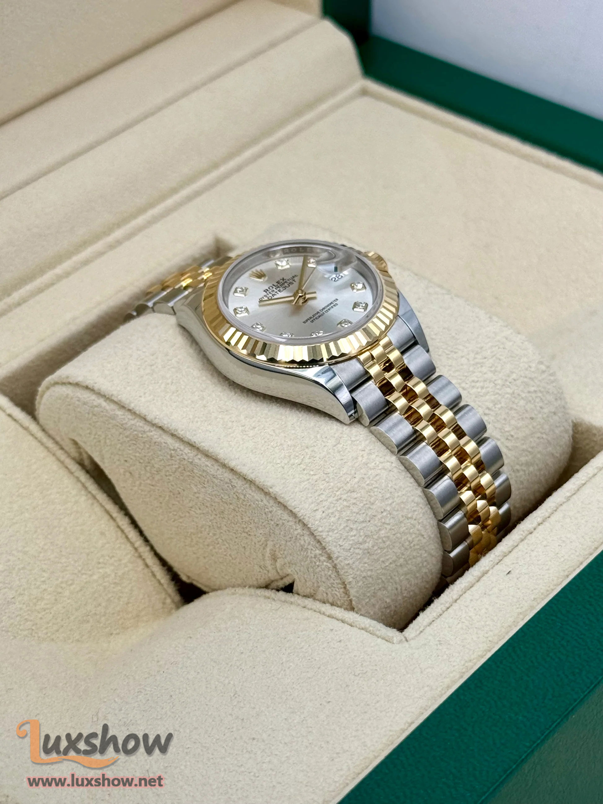 Rolex Lady Datejust 28mm 279173 Jubilee Silver Diamond Dial