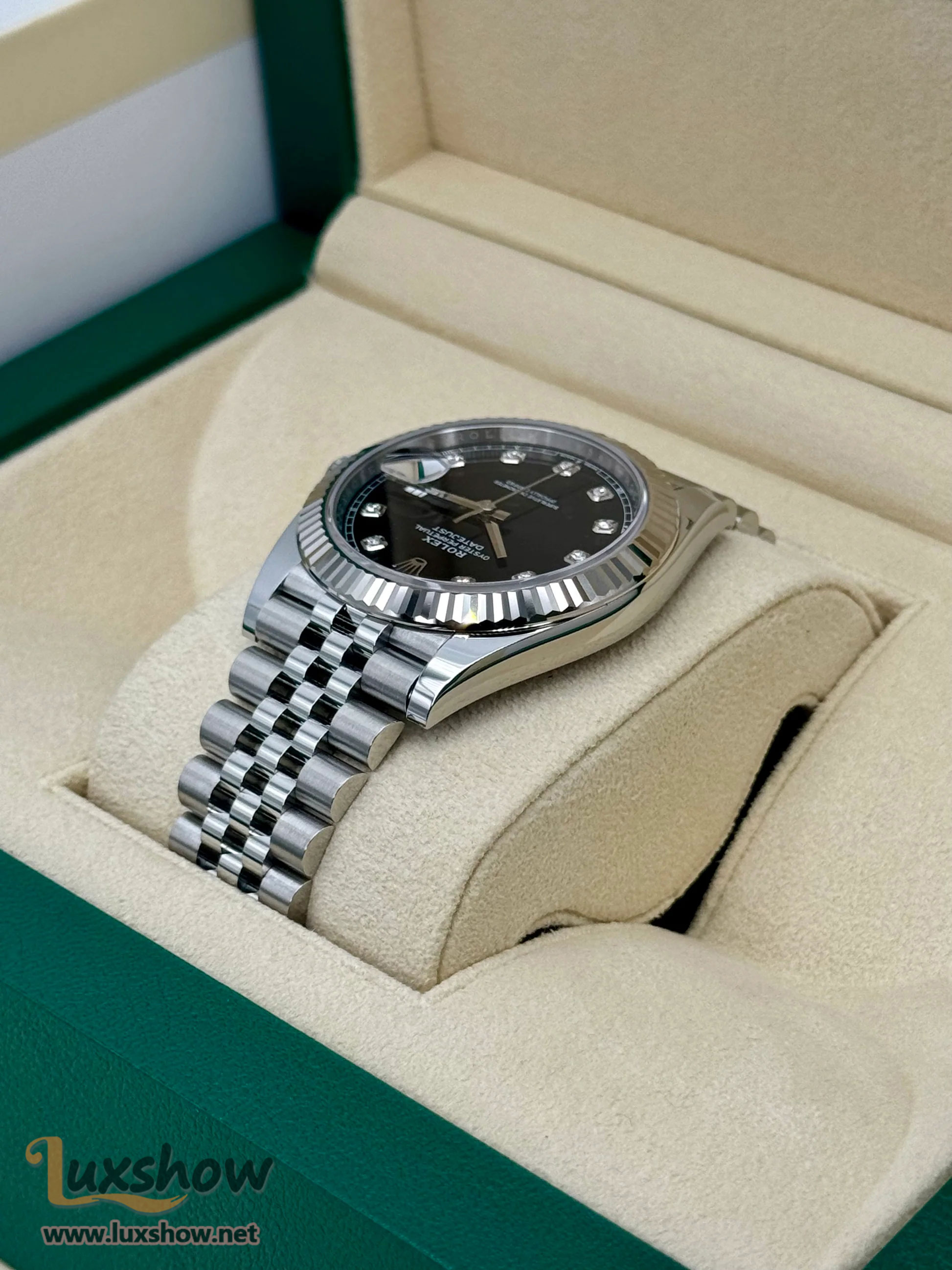 Rolex Datejust 41mm 126334 Jubilee Black Diamond Dial