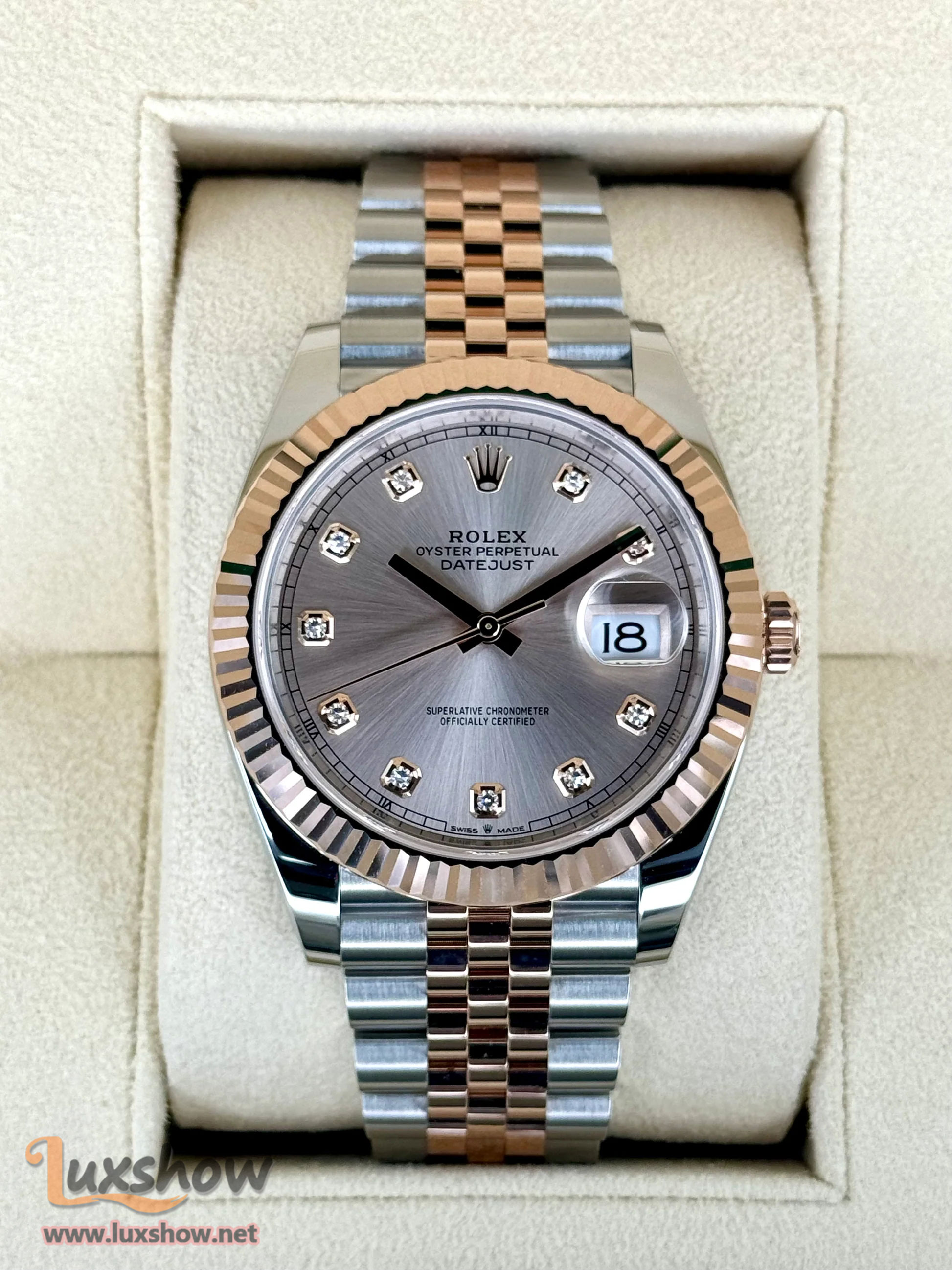 Rolex Datejust 41mm 126331 Two-Tone Jubilee Sundust Diamond Dial