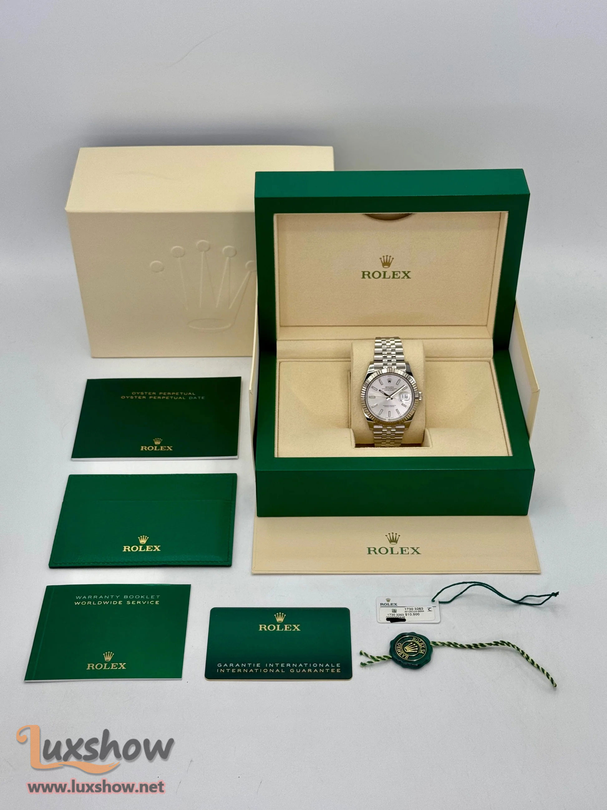 Rolex Datejust 36mm 126234 Stainless Steel Jubilee Silver Dial