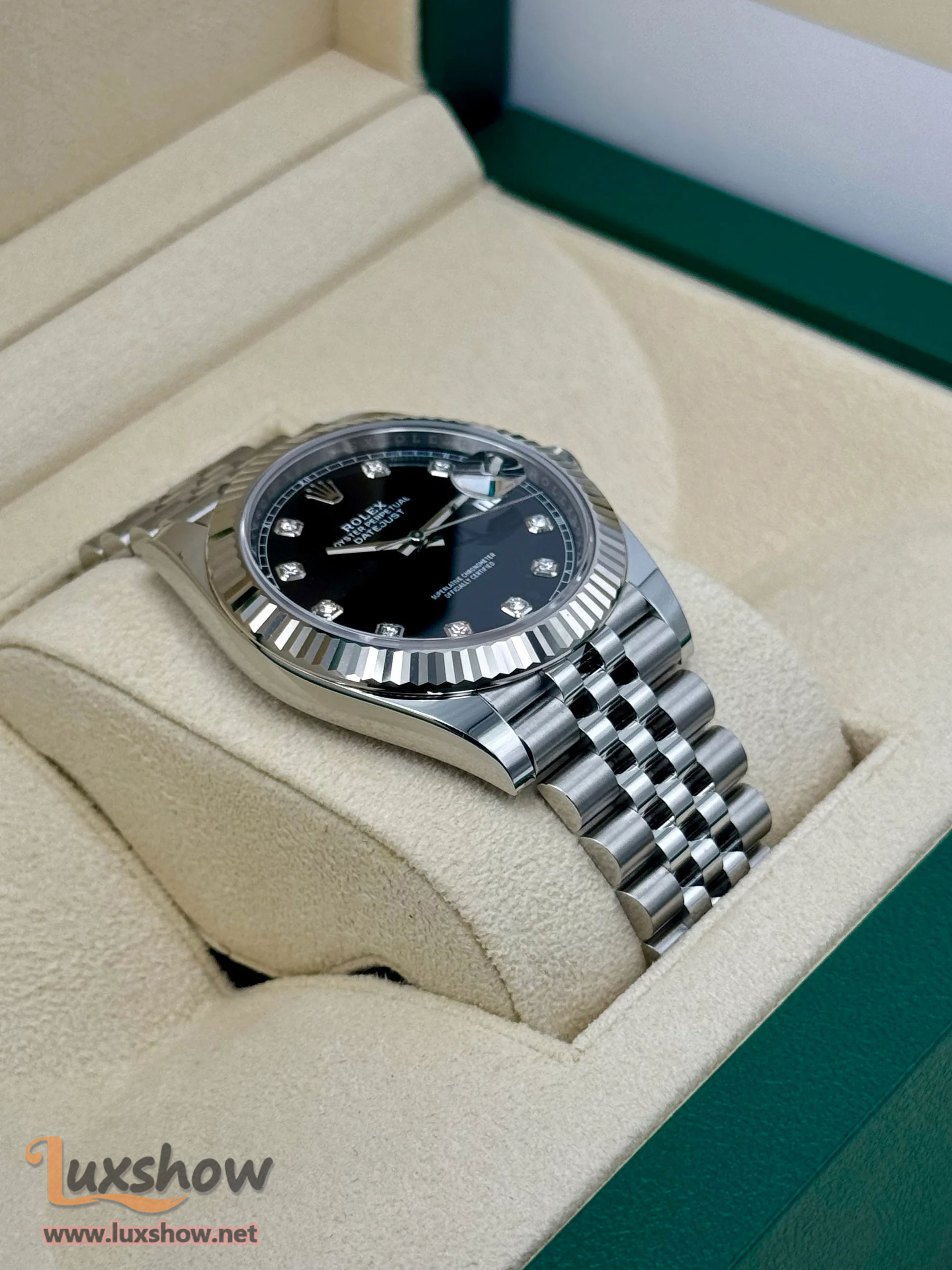 Rolex Datejust 41mm 126334 Jubilee Black Diamond Dial