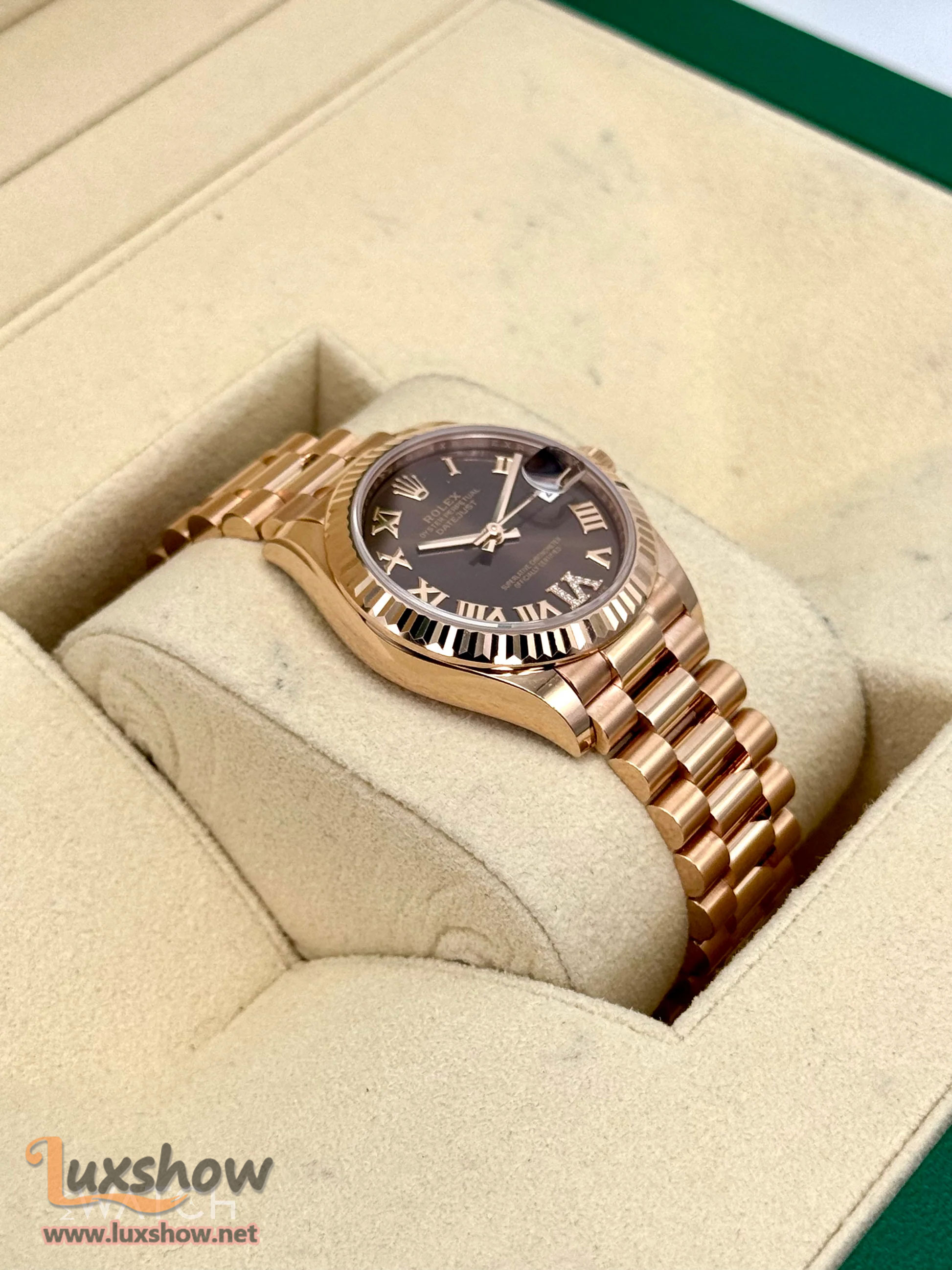 Rolex Datejust 31mm 278275 Rose Gold Chocolate Dial